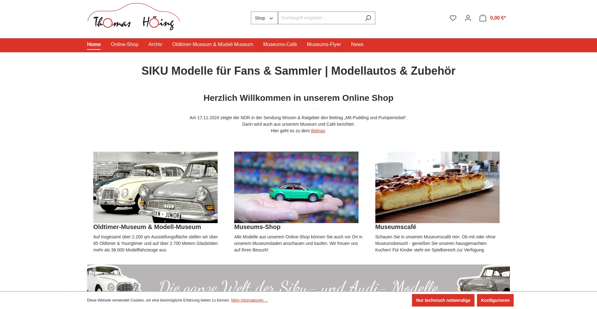 Website screenshot of Automodelle-hoeing.de