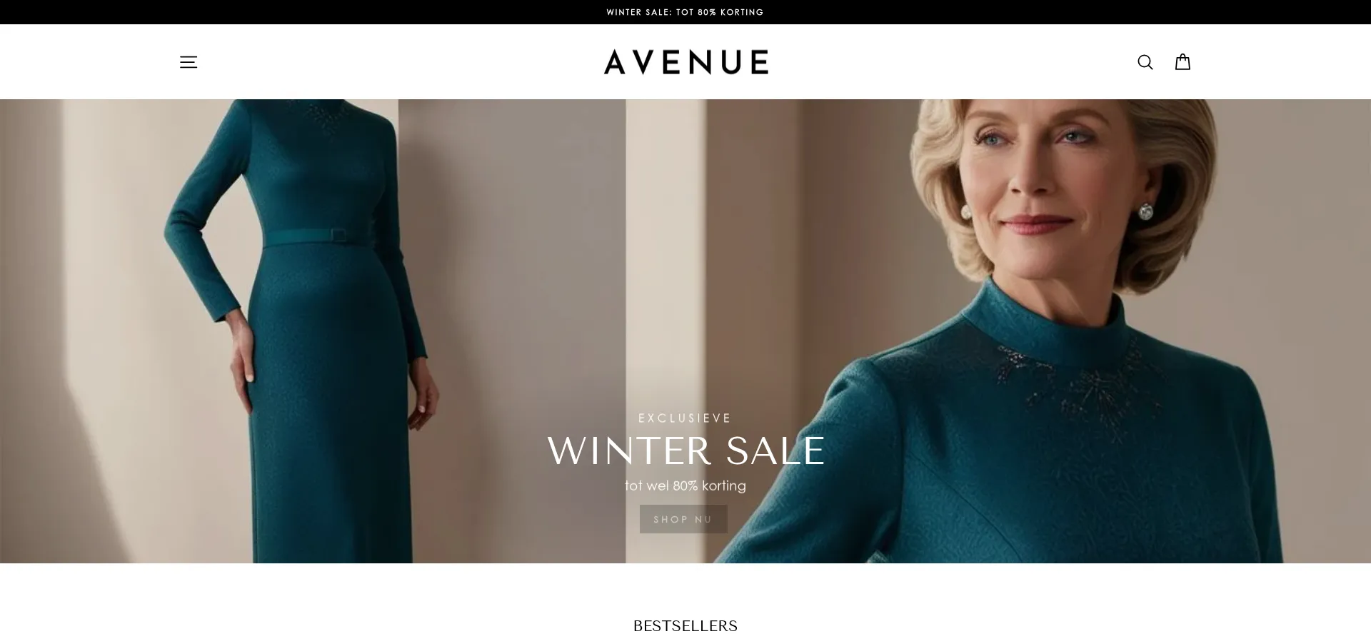 Website screenshot of Avenue-mode.nl