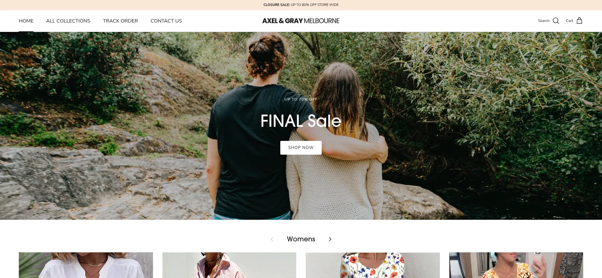 Website screenshot of Axelandgray.com