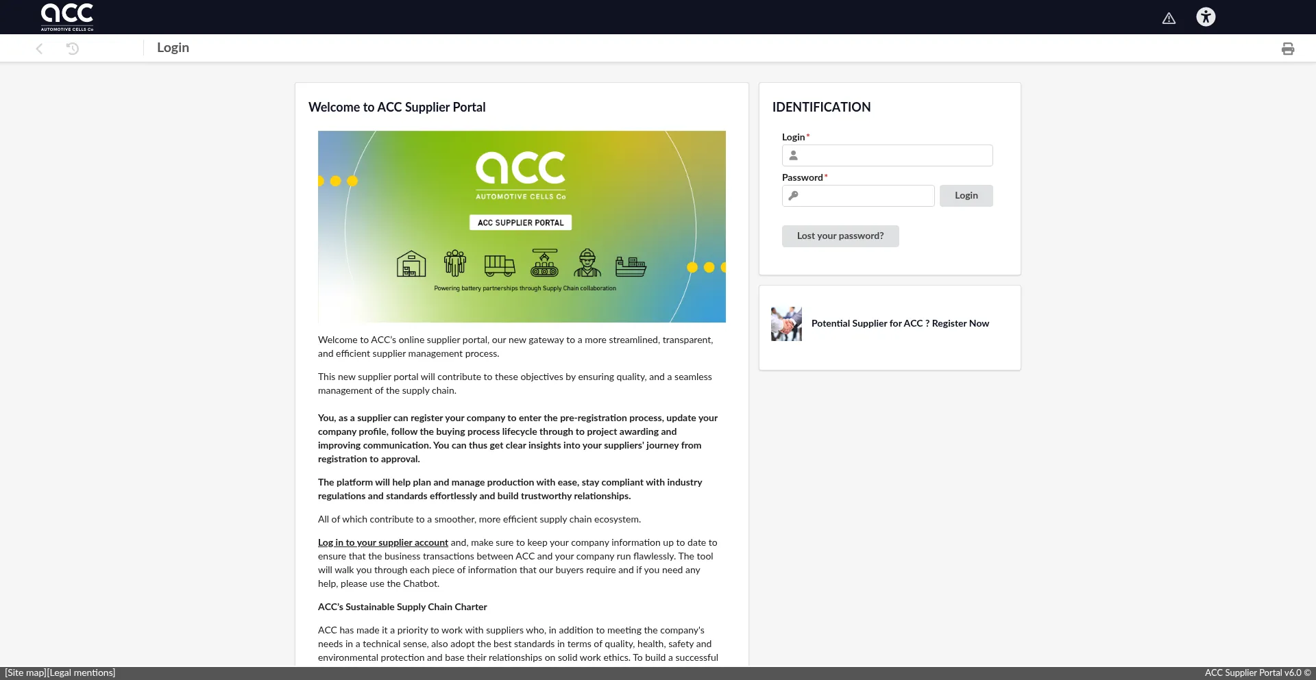 Website screenshot of B2b.acc-emotion.com