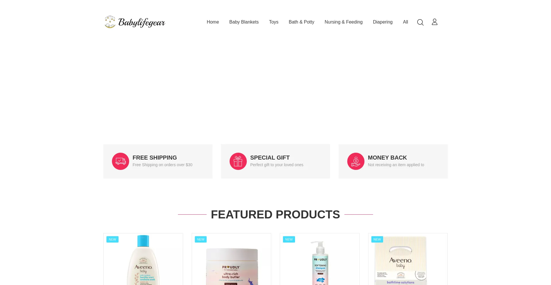 Website screenshot of Babylifegear.com
