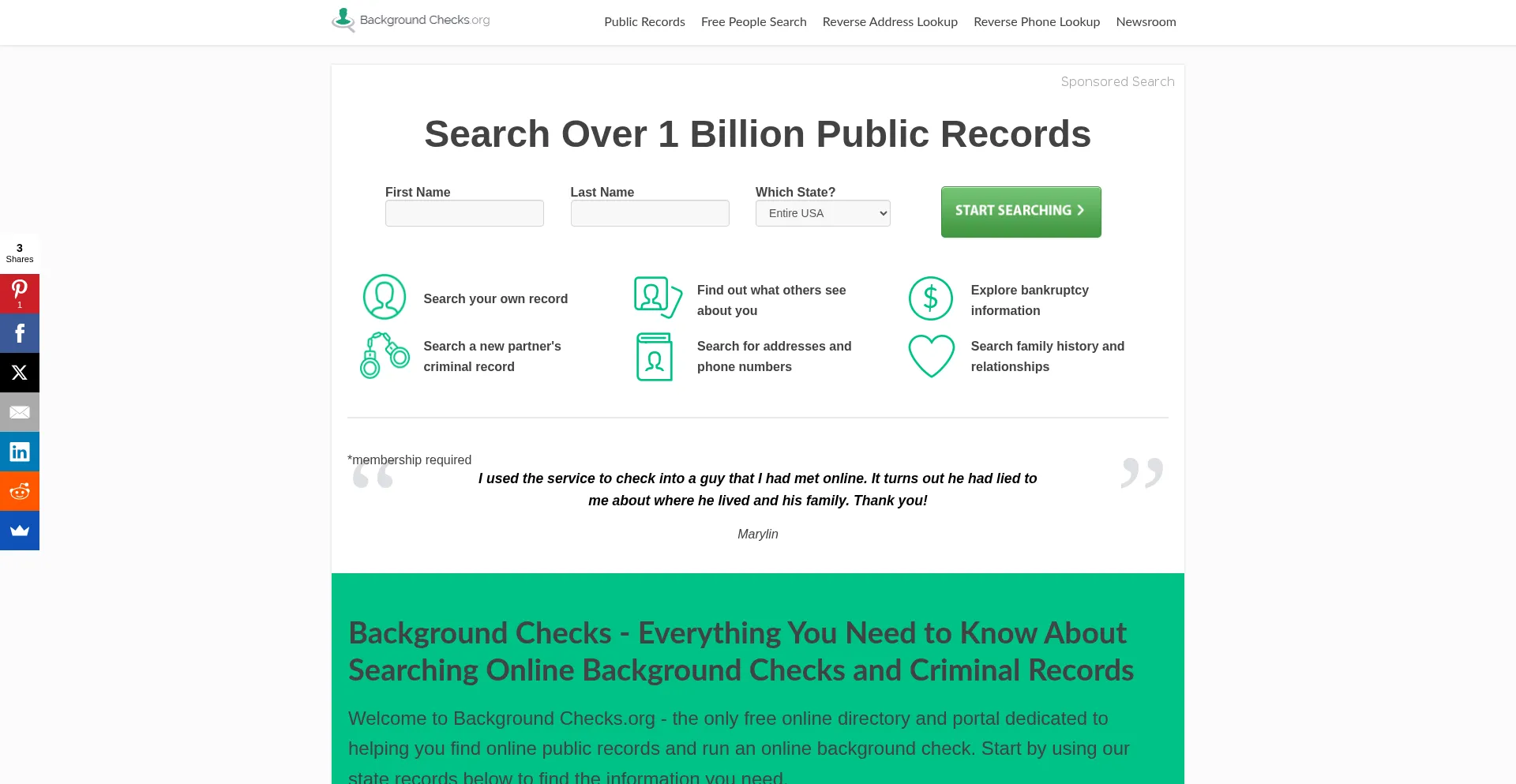 Ist Backgroundchecks.org sicher und vertrauenswürdig?