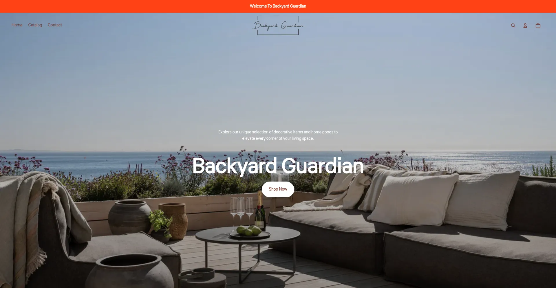 Website screenshot of Backyardguardian.com