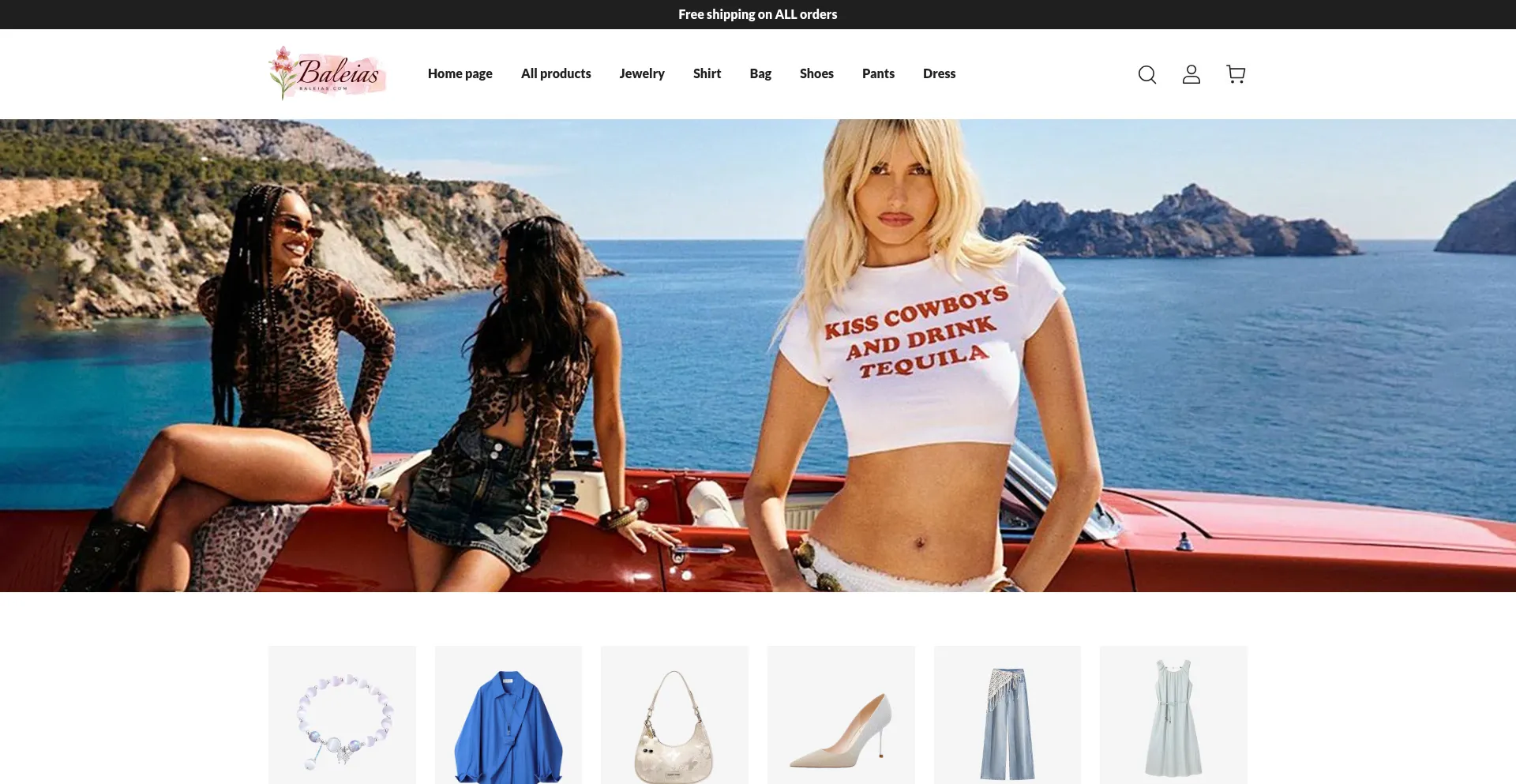 Website screenshot of Baleias.com