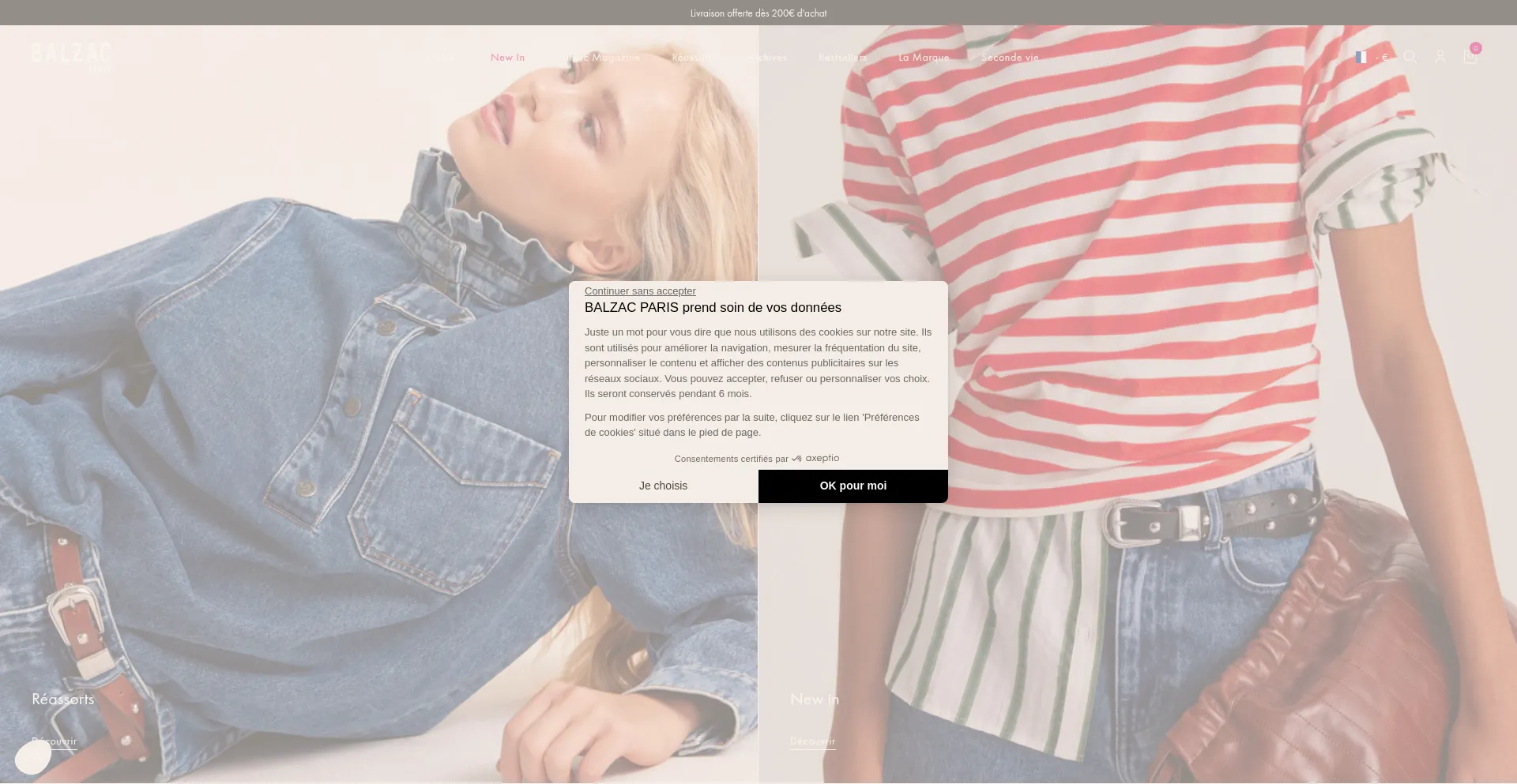 Website screenshot of Balzac-paris.com