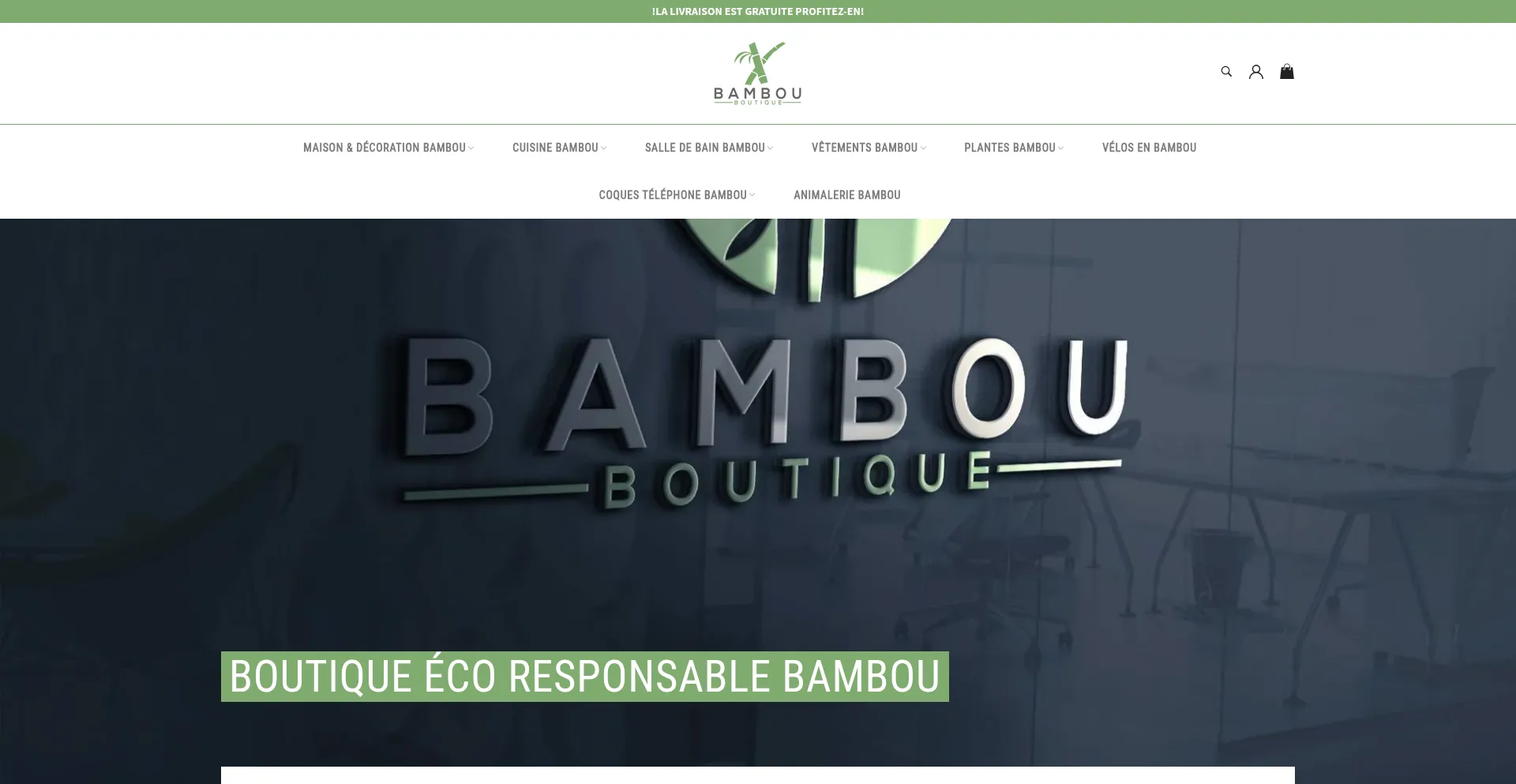 Website screenshot of Bambou-boutique.com