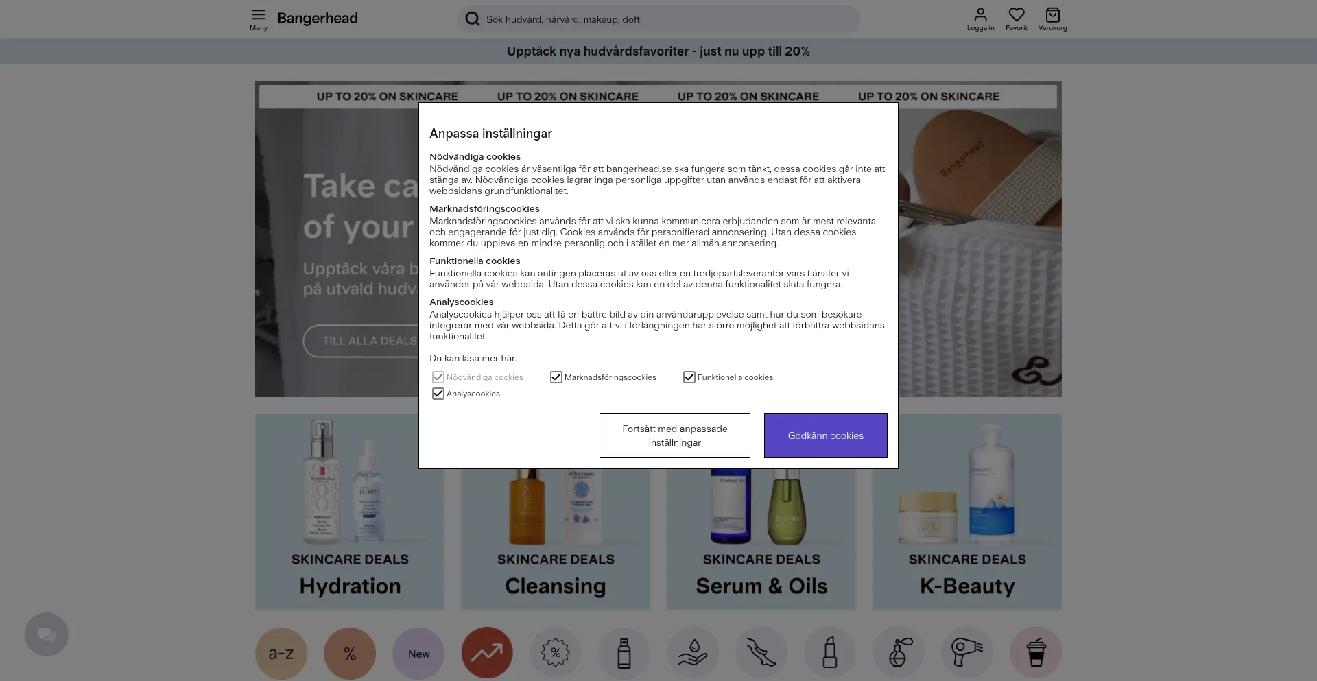 Website screenshot of Bangerhead.se