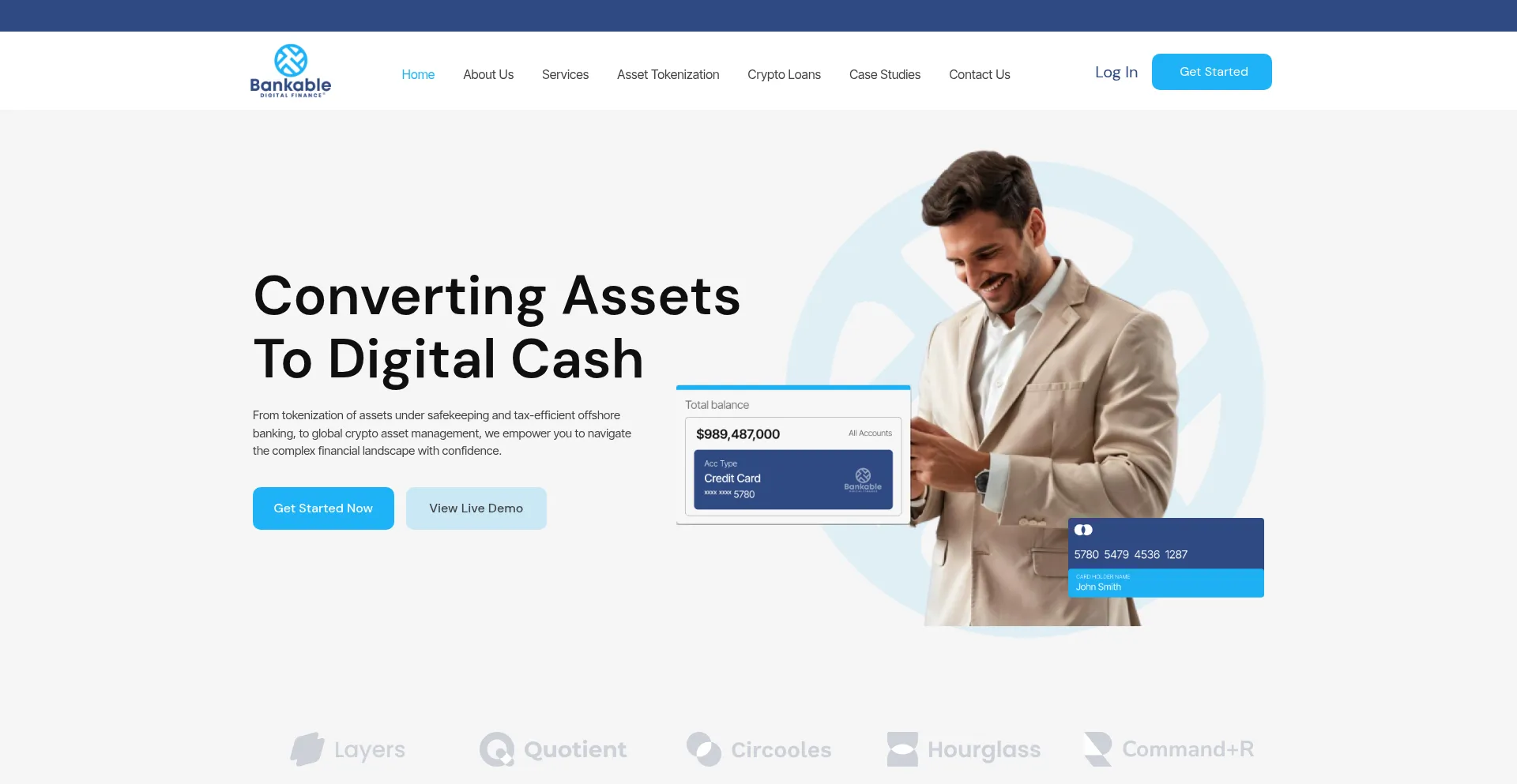 Website screenshot of Bankabledigitalfinance.com