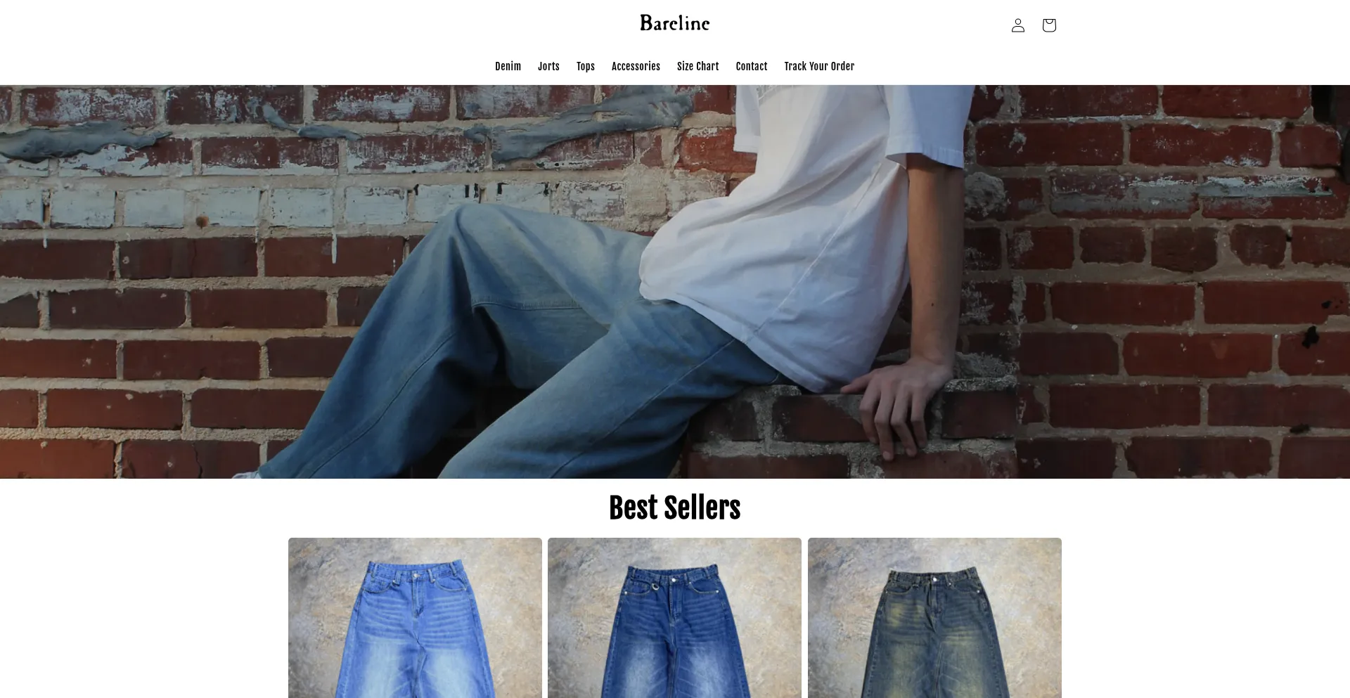 Website screenshot of Bareline.la