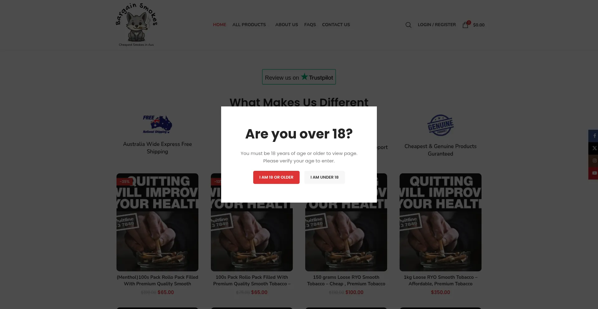 Ist Bargainsmokesau.com sicher und vertrauenswürdig?