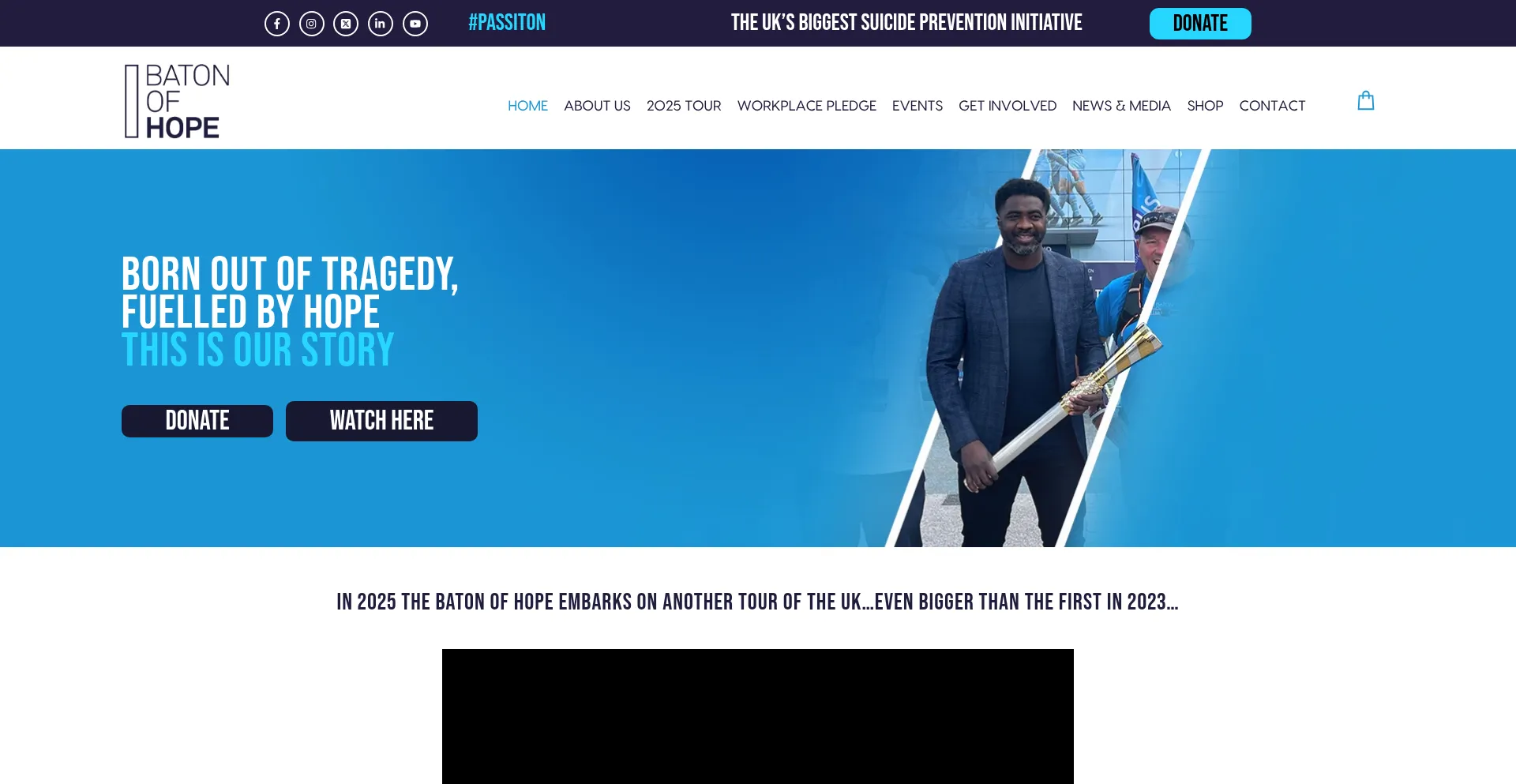 Website screenshot of Batonofhopeuk.org