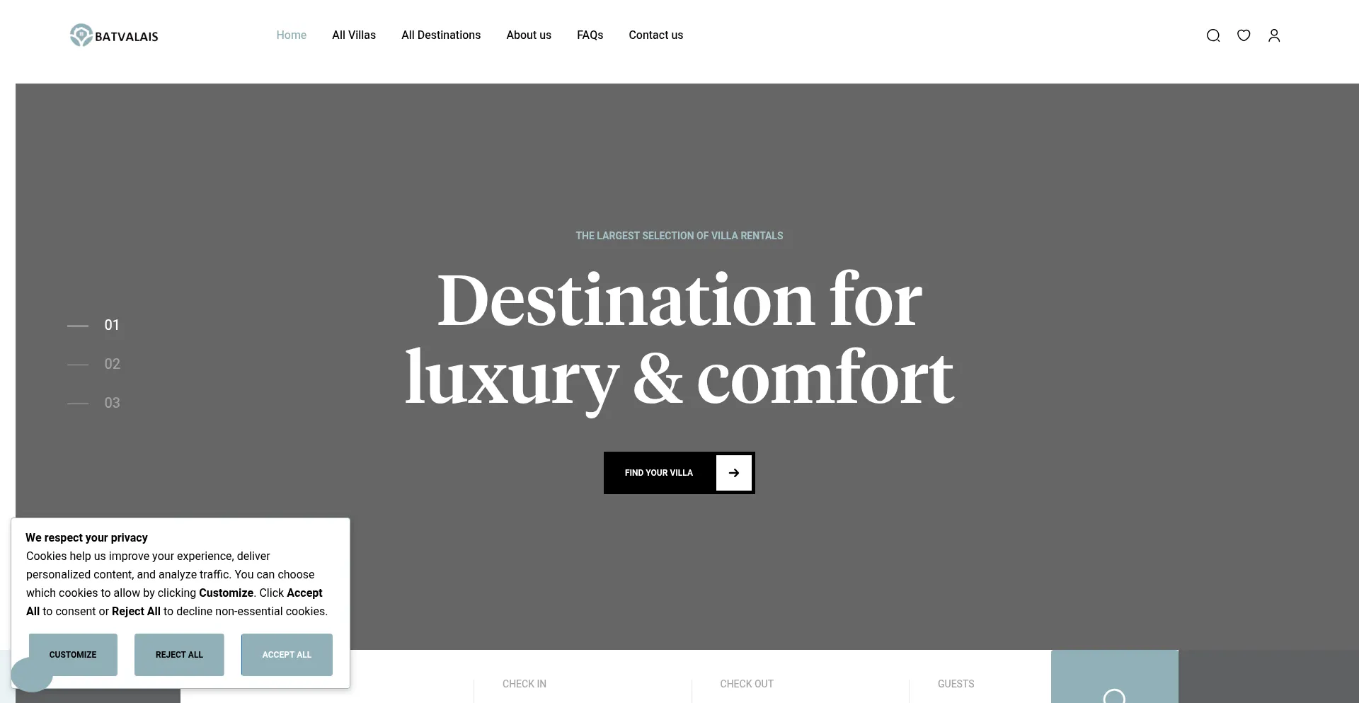 Website screenshot of Batvalais.ch