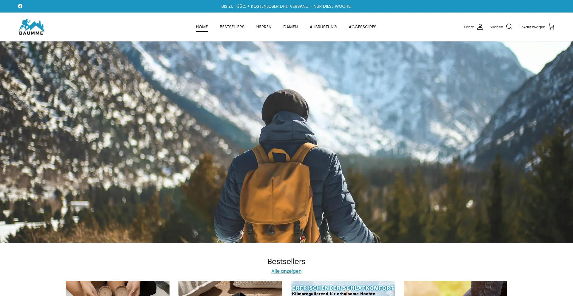 Website screenshot of Baumme.de