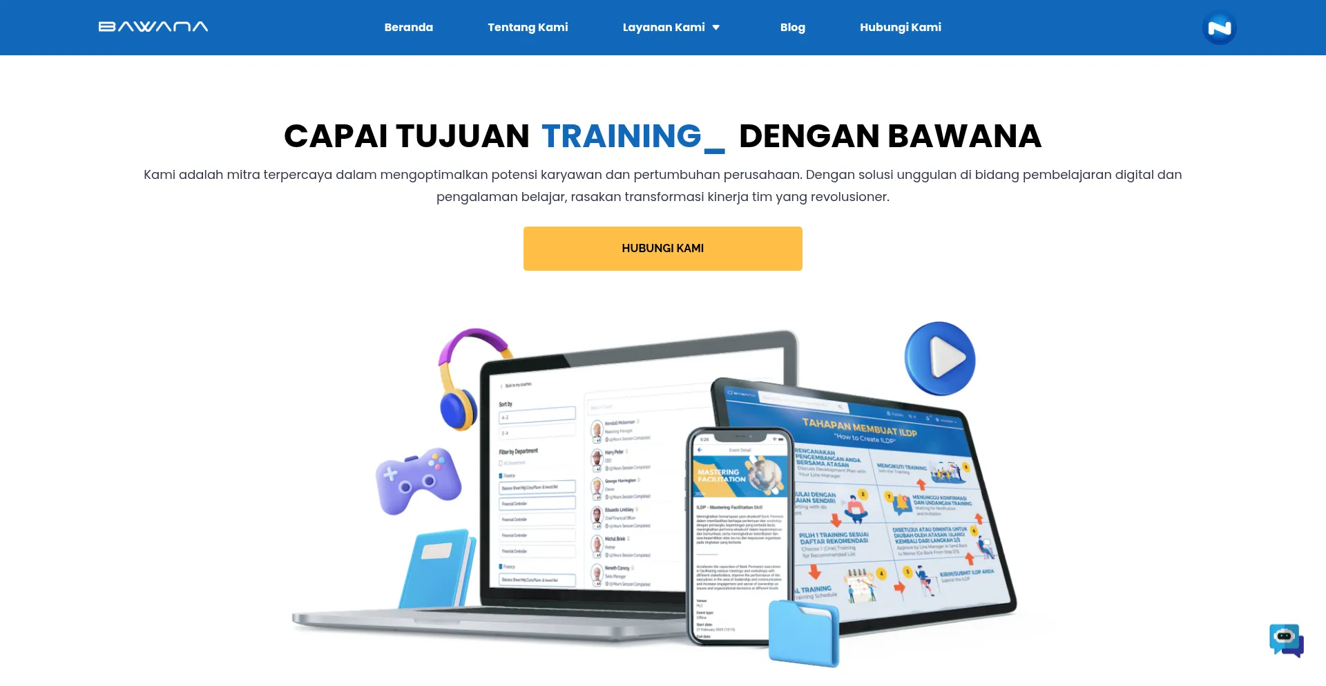 Website screenshot of Bawana.com