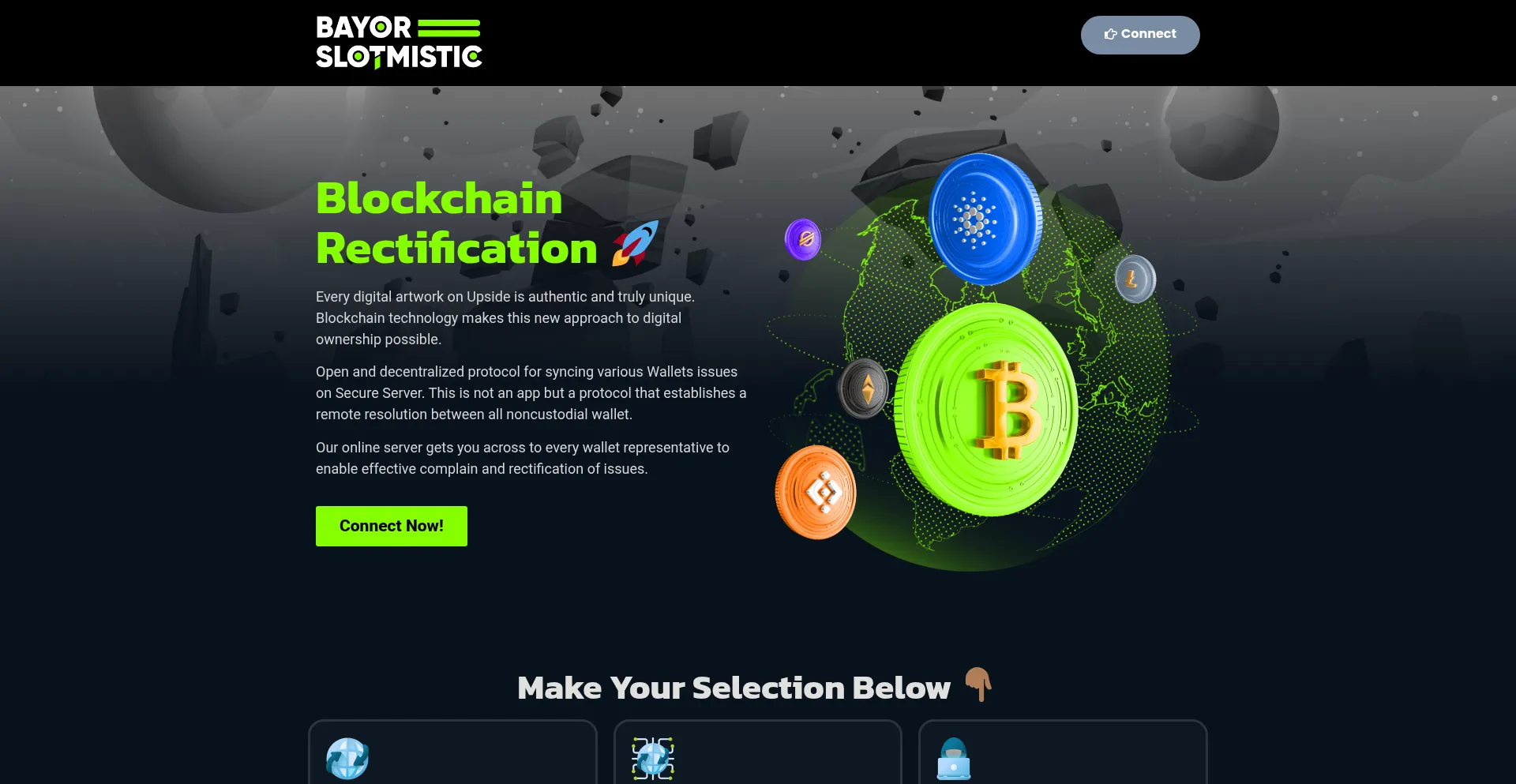 Website screenshot of Bayorslotmistic.com