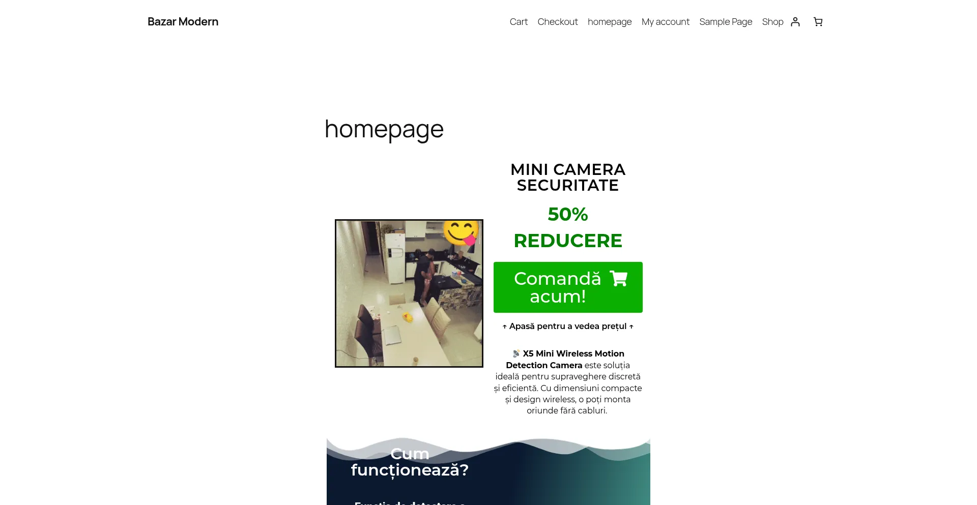Website screenshot of Bazar-modern.ro