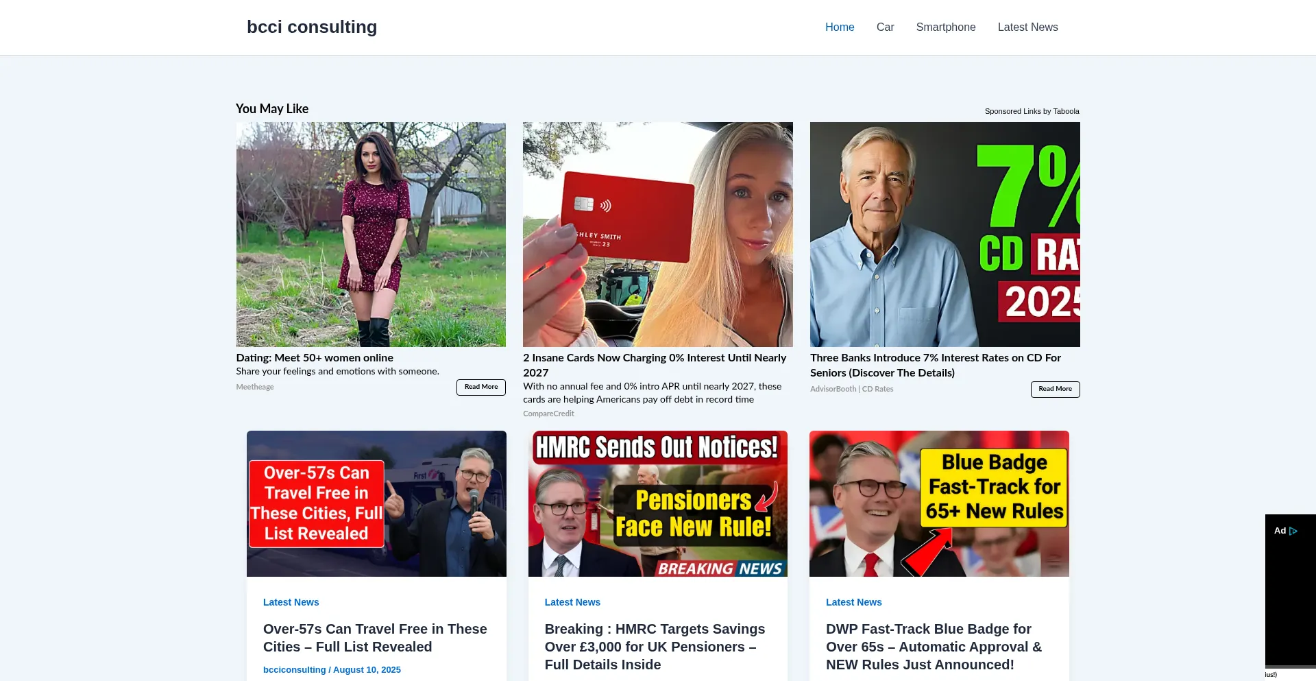 Website screenshot of Bcciconsulting.com