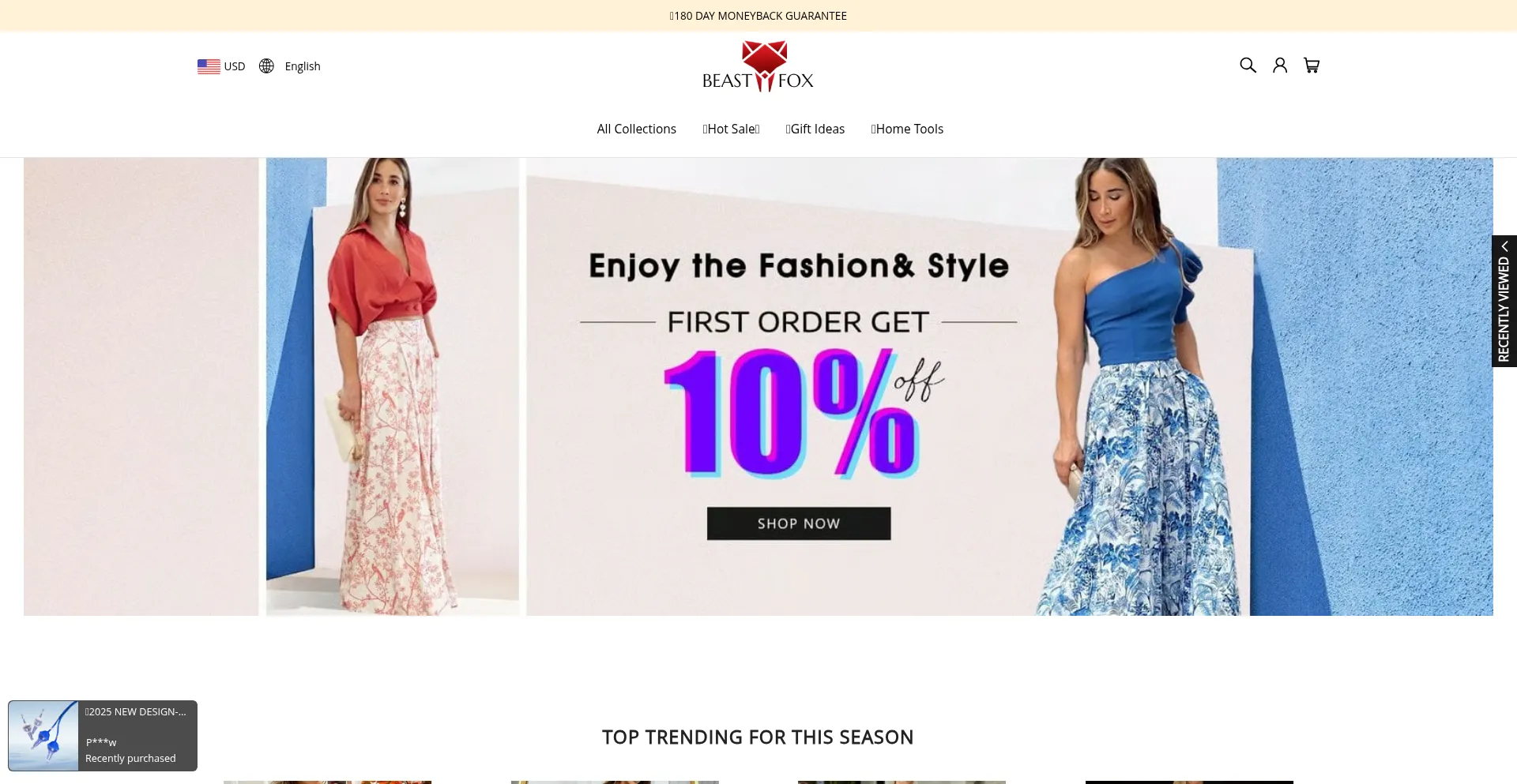 Website screenshot of Beast-fox.com