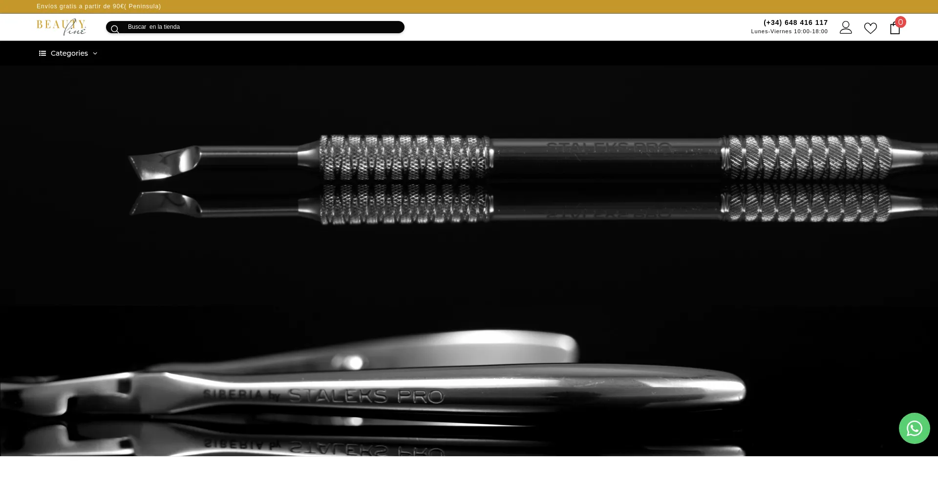 Website screenshot of Beautyline.es