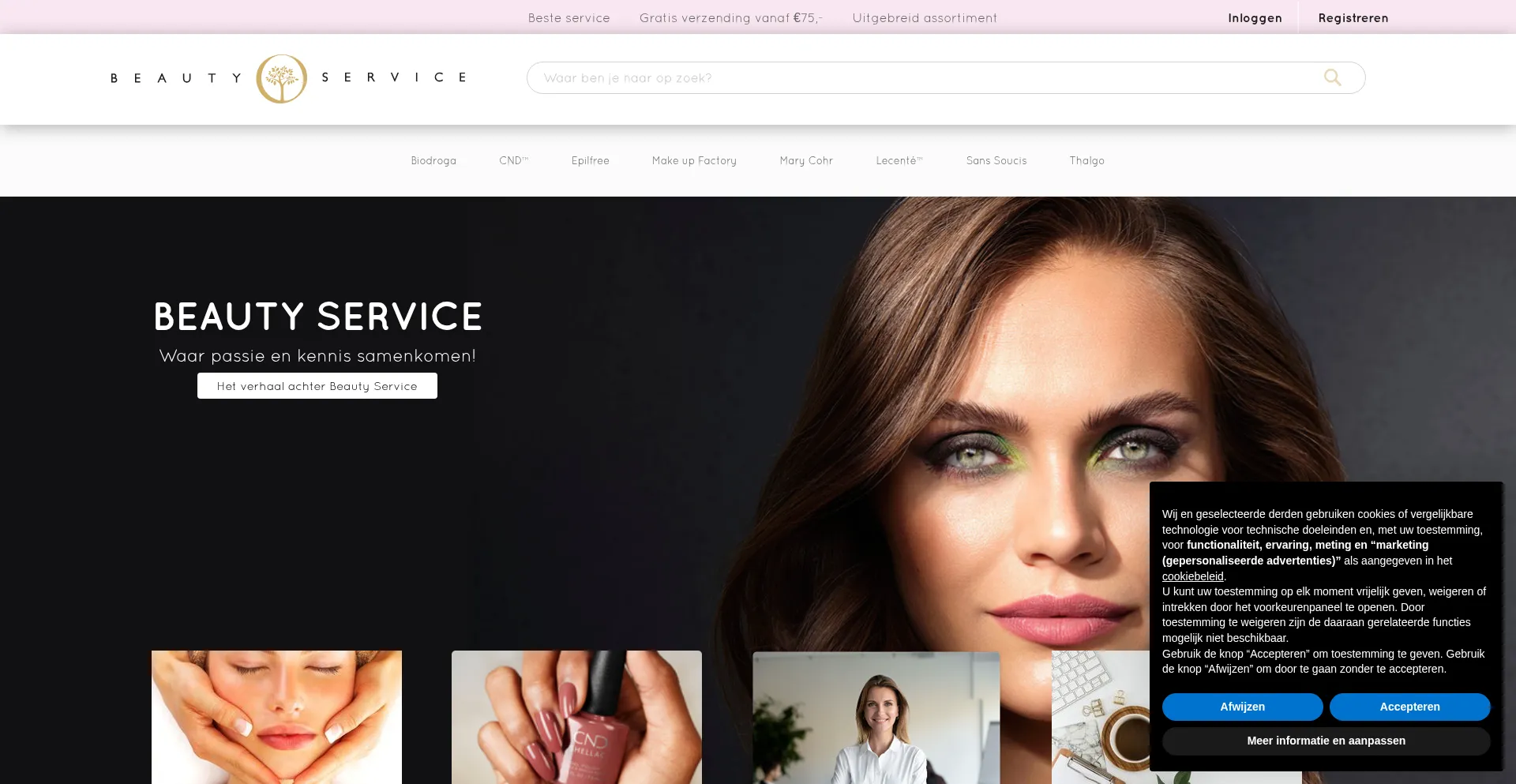 Website screenshot of Beautyservice.com