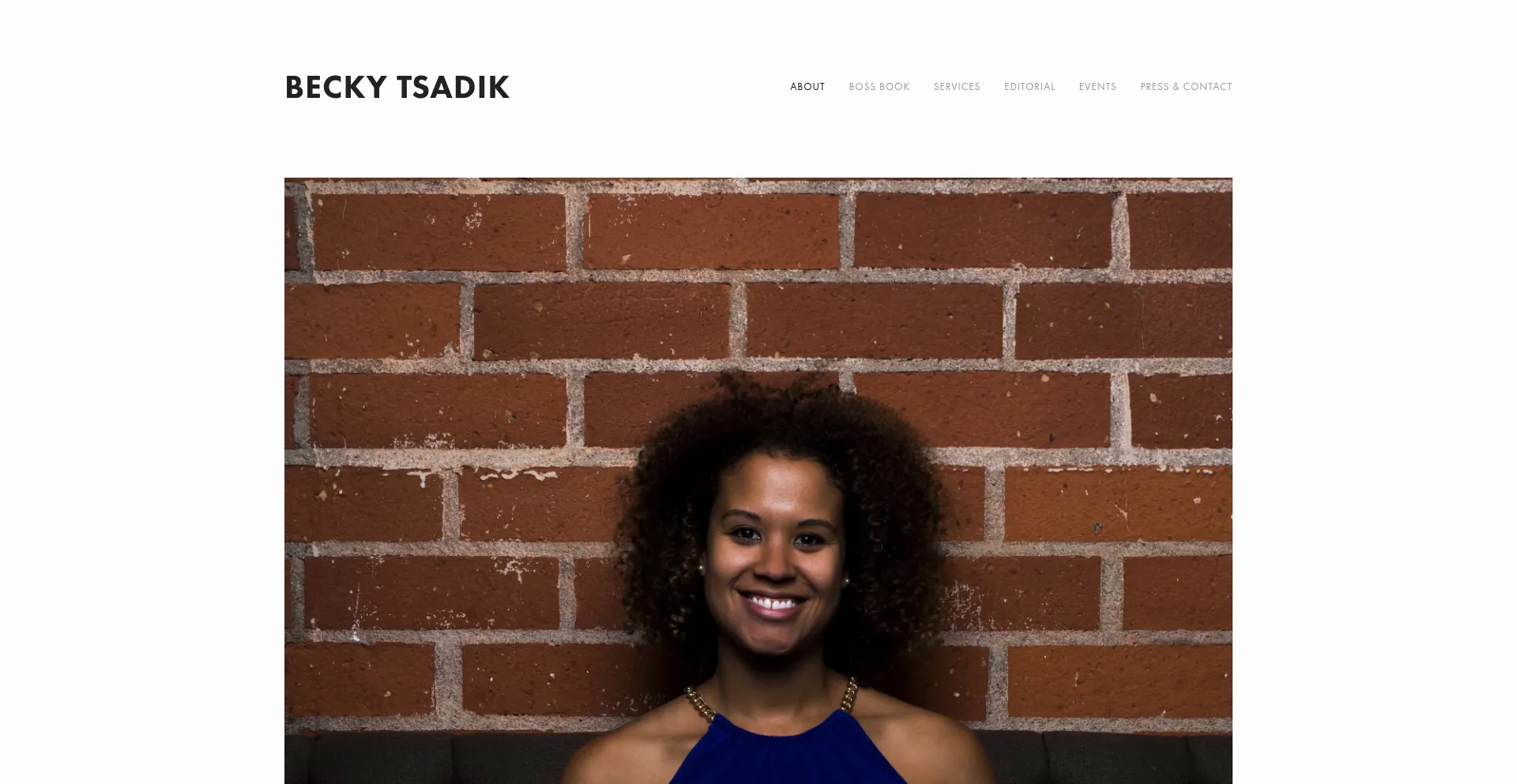 Website screenshot of Beckytsadik.com