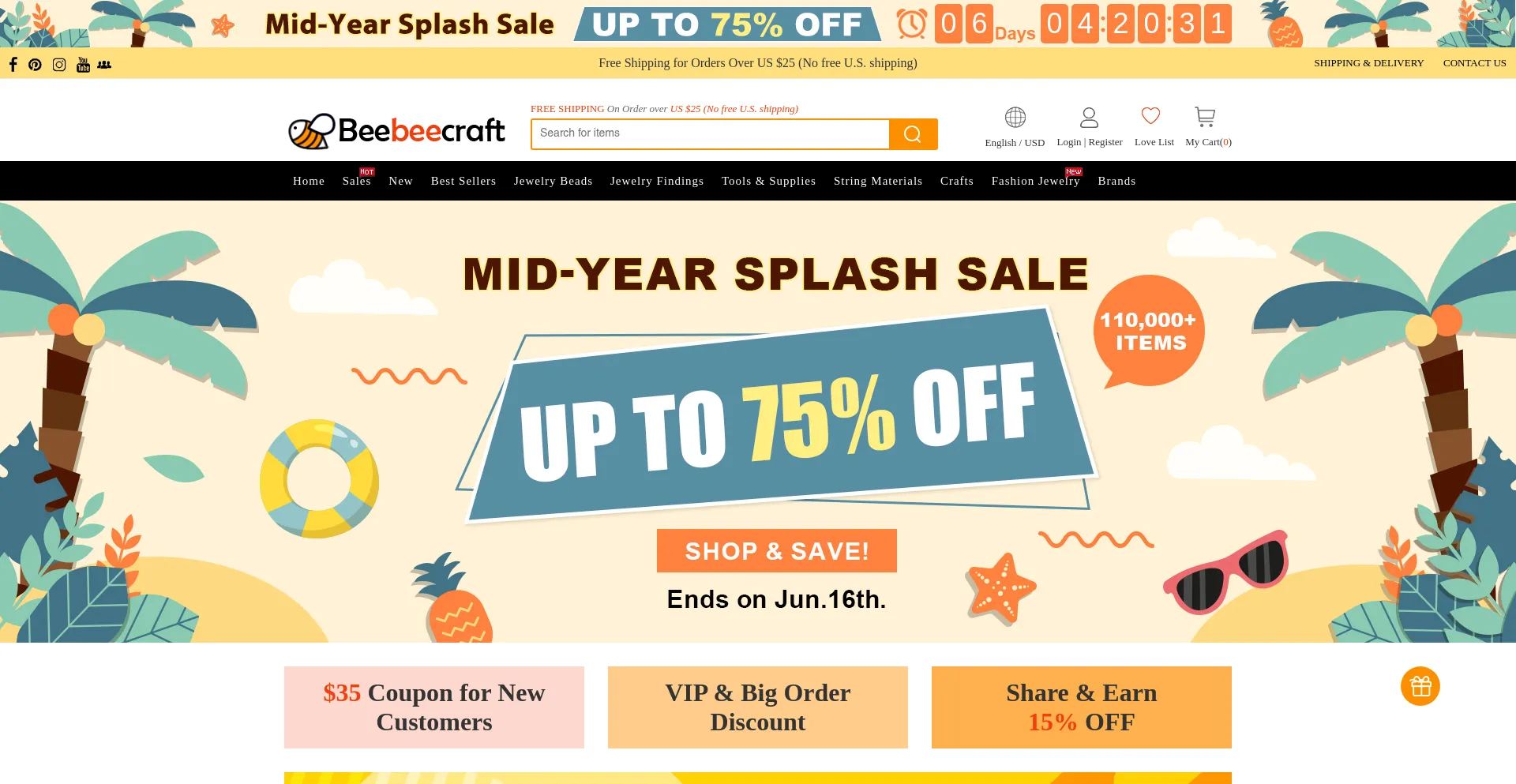 Website screenshot of Beebeecraft.com