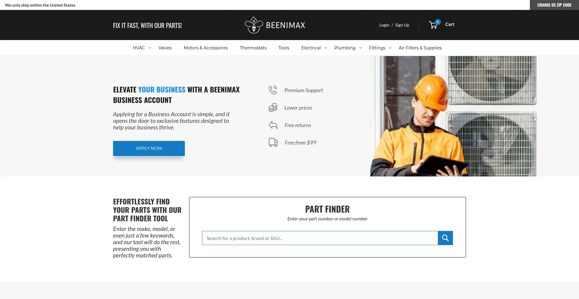 Website screenshot of Beenimax.com