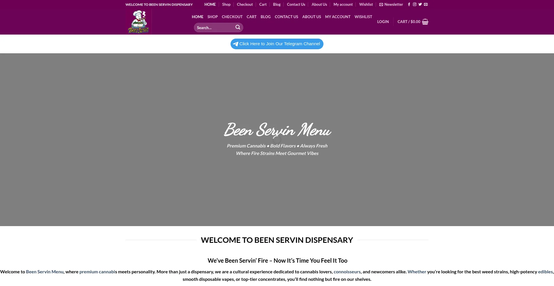Beenservinnmenu.com