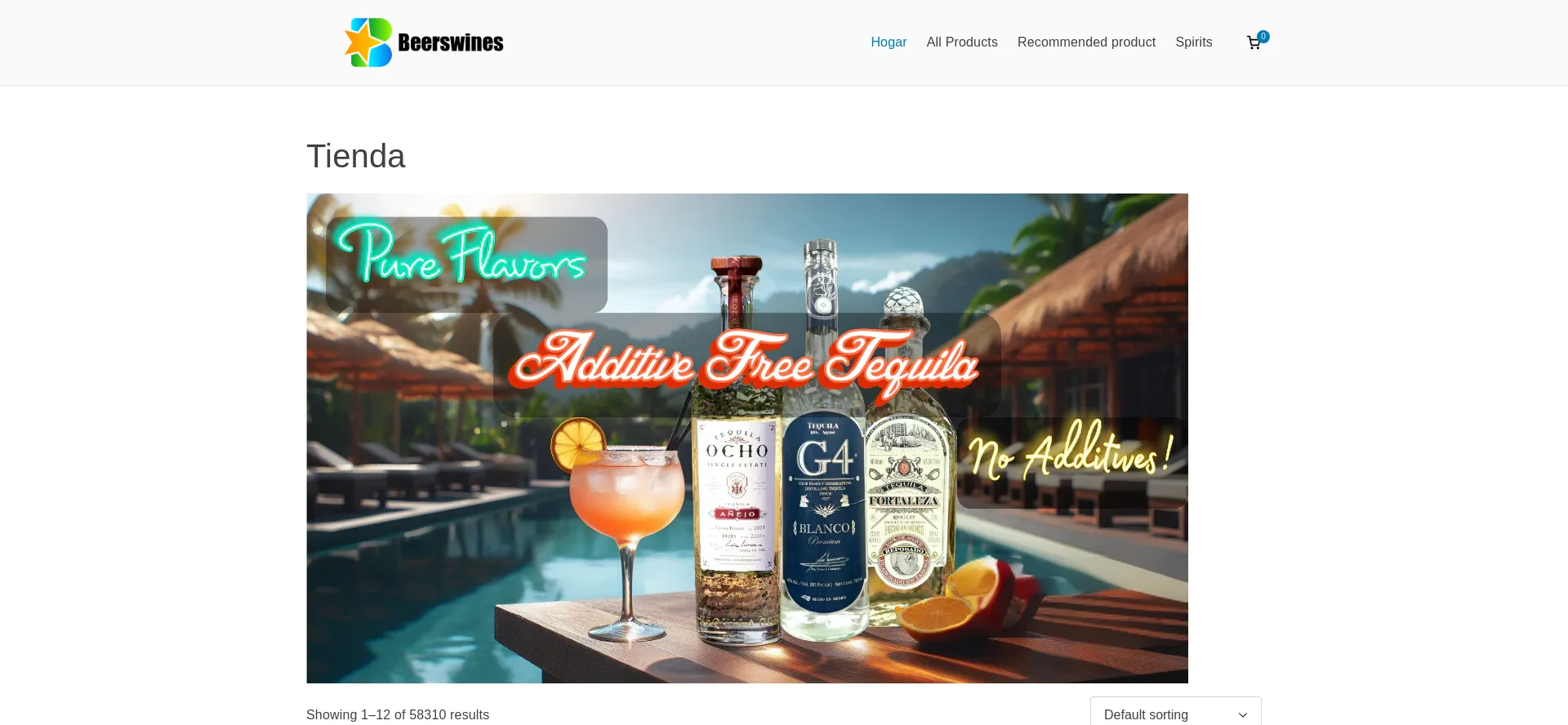 Website screenshot of Beerswines.com
