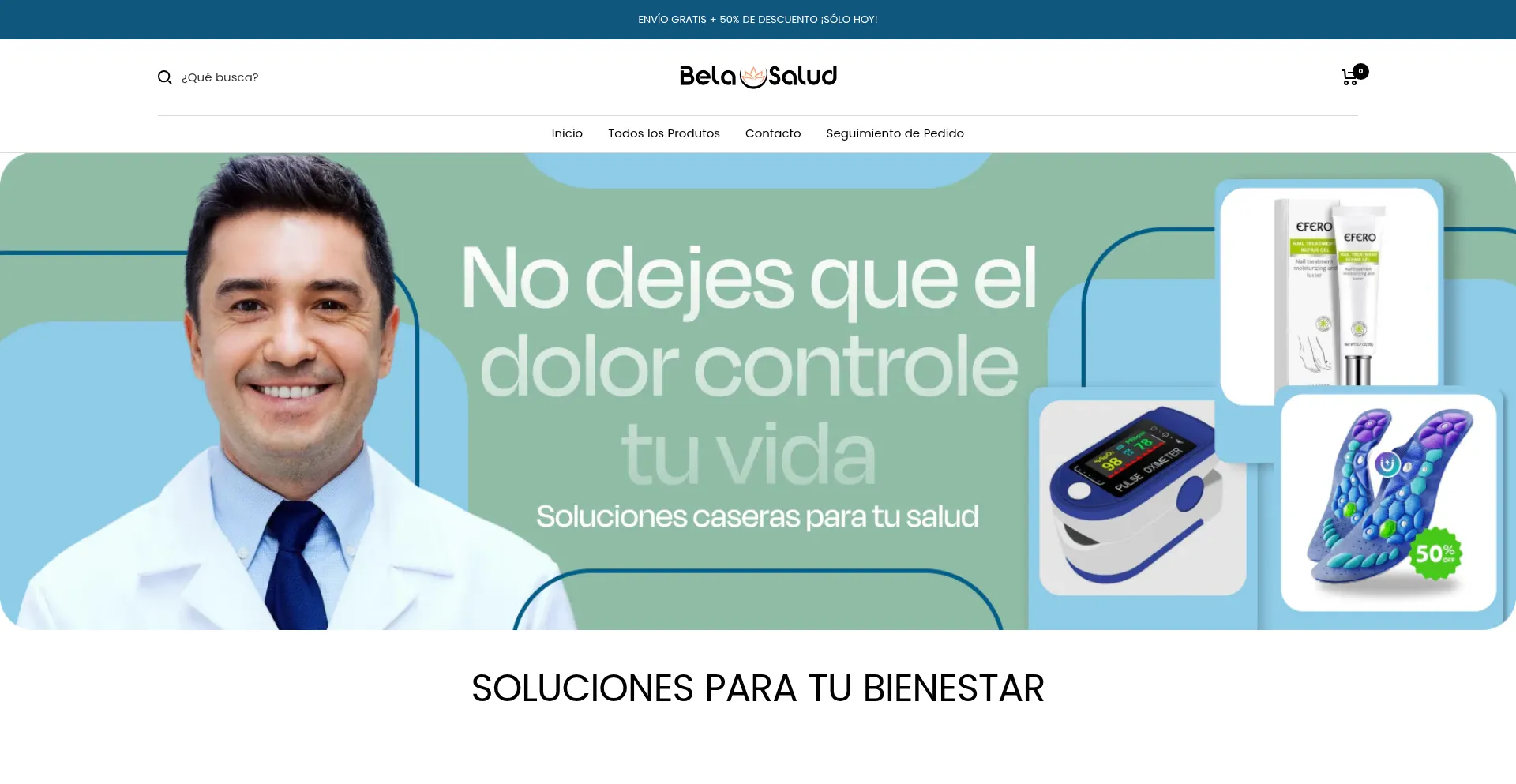 Website screenshot of Belasalud.com