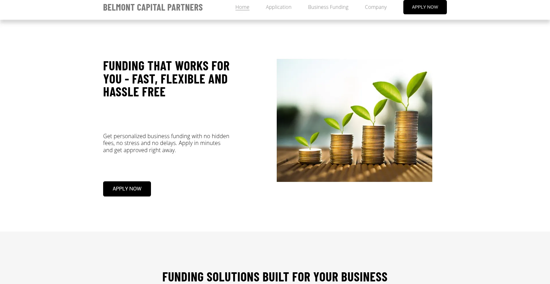 Website screenshot of Belmontcapitalpartners.com