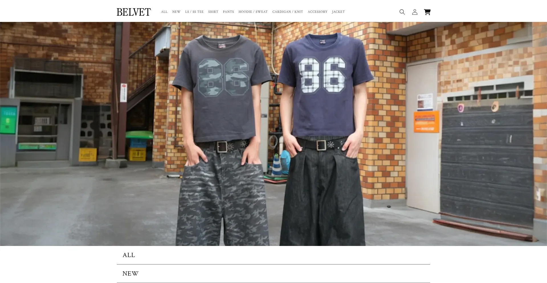 Website screenshot of Belvet.jp
