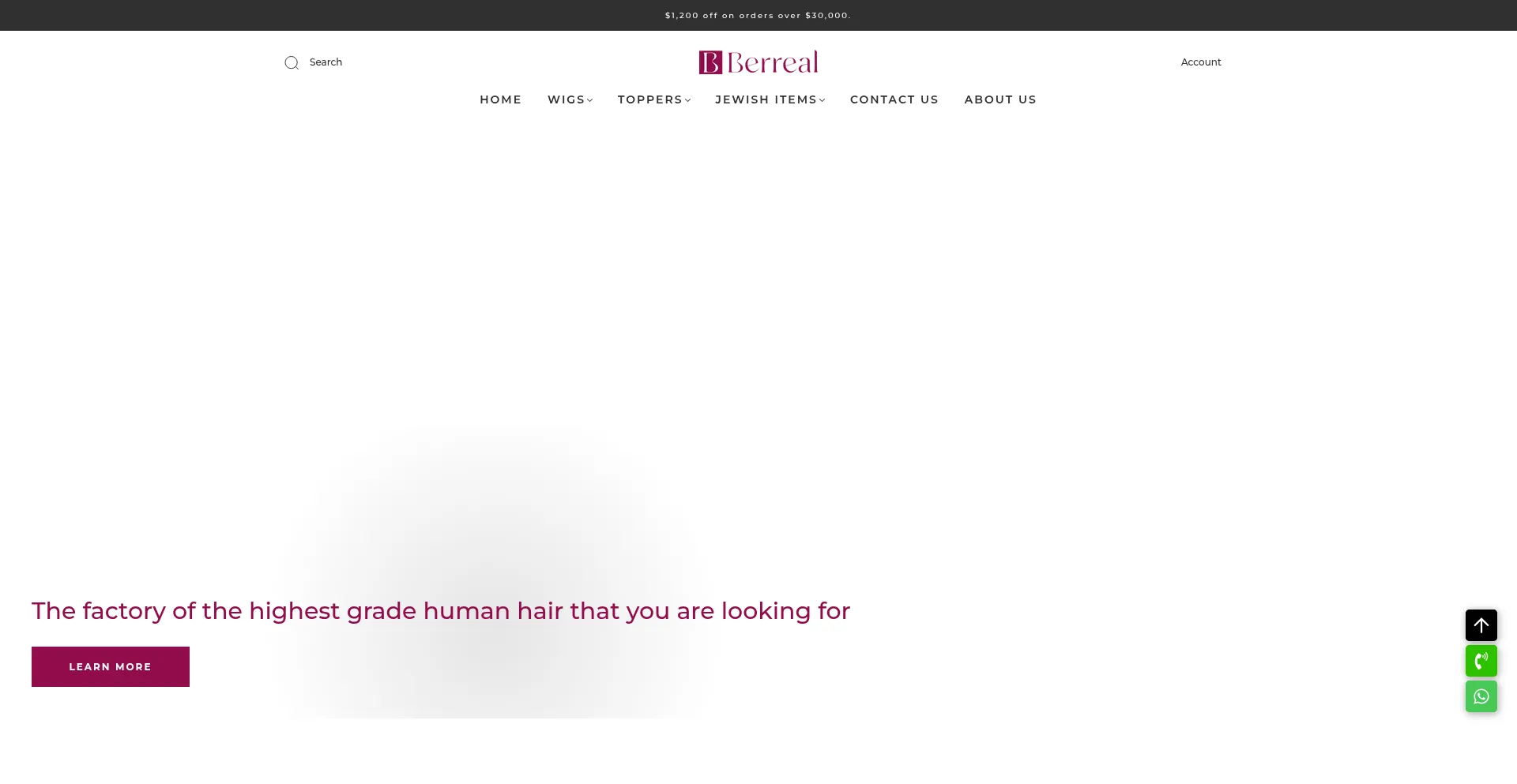 Website screenshot of Berreal.com