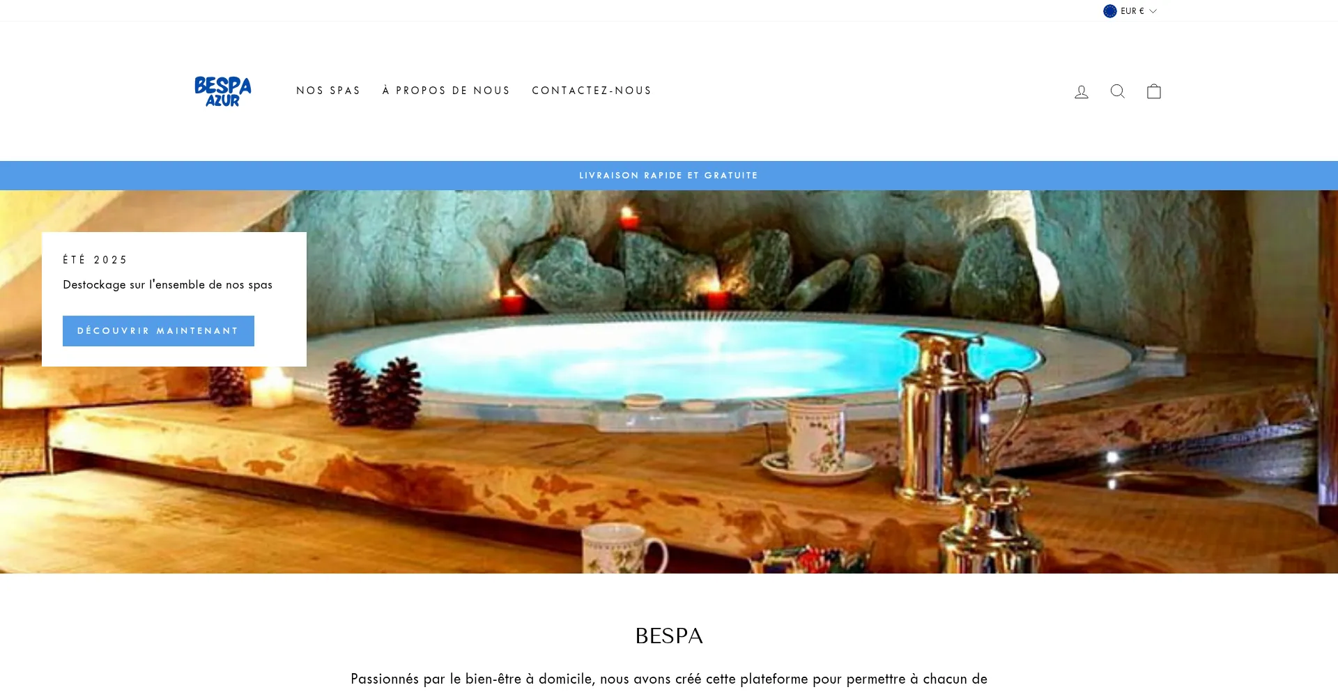 Website screenshot of Bespaa.com