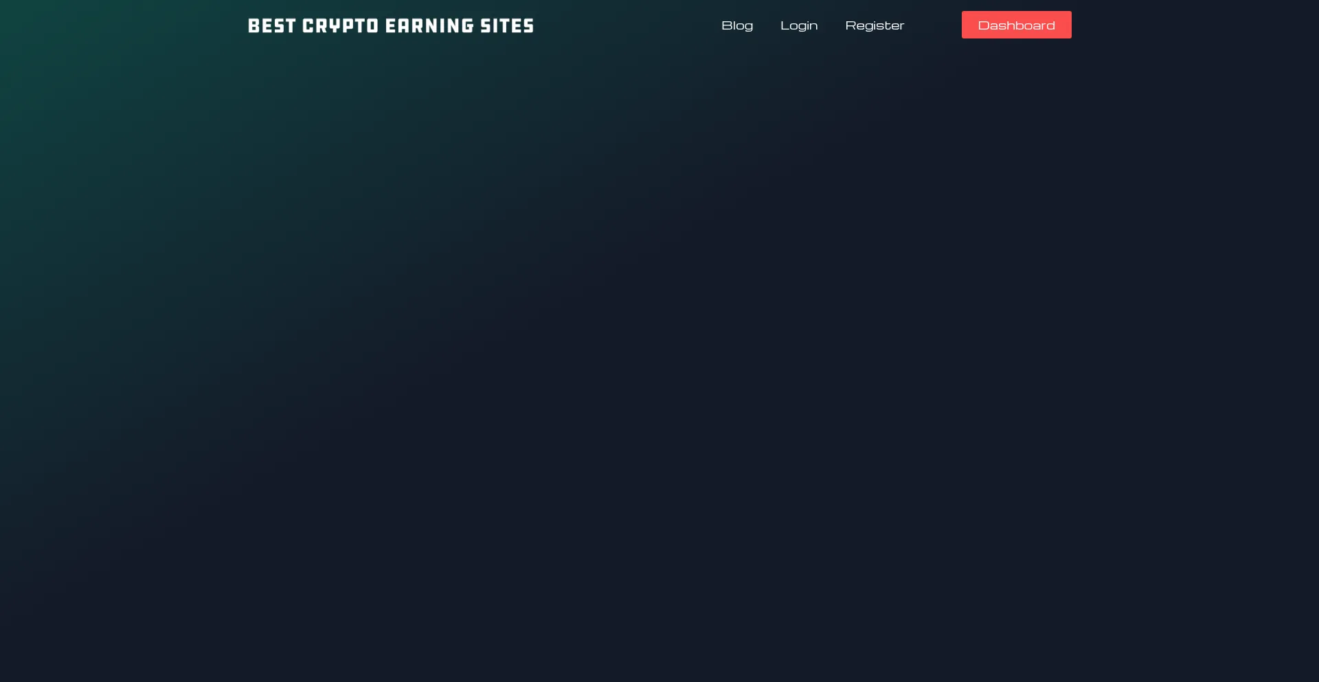 Website screenshot of Bestcryptoearningsites.com