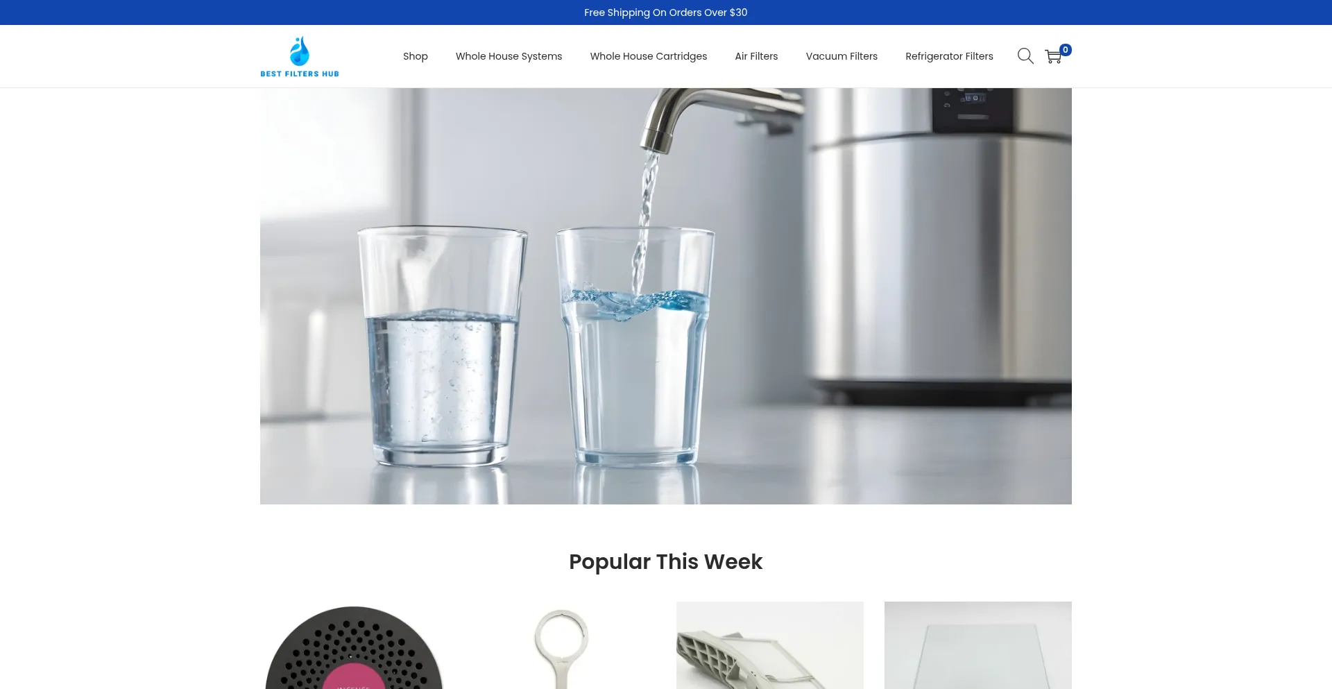 Website screenshot of Bestfiltershub.com