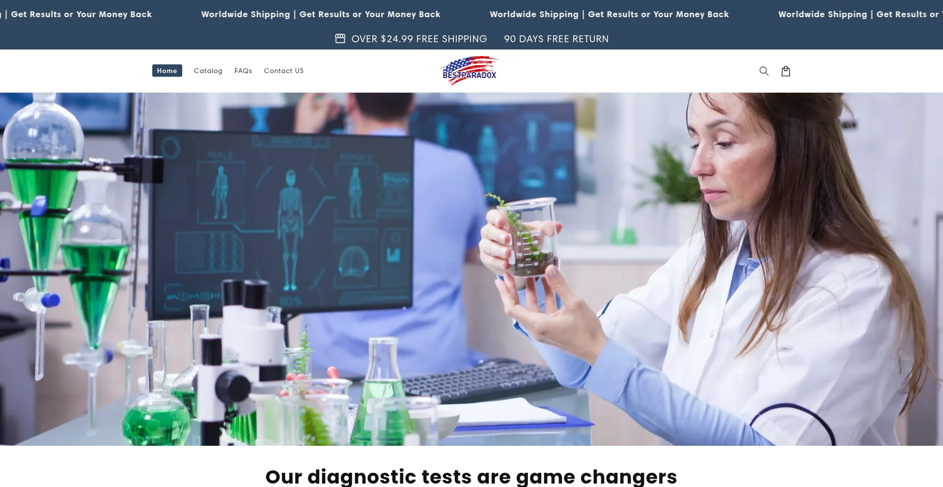 Website screenshot of Bestparadox.com