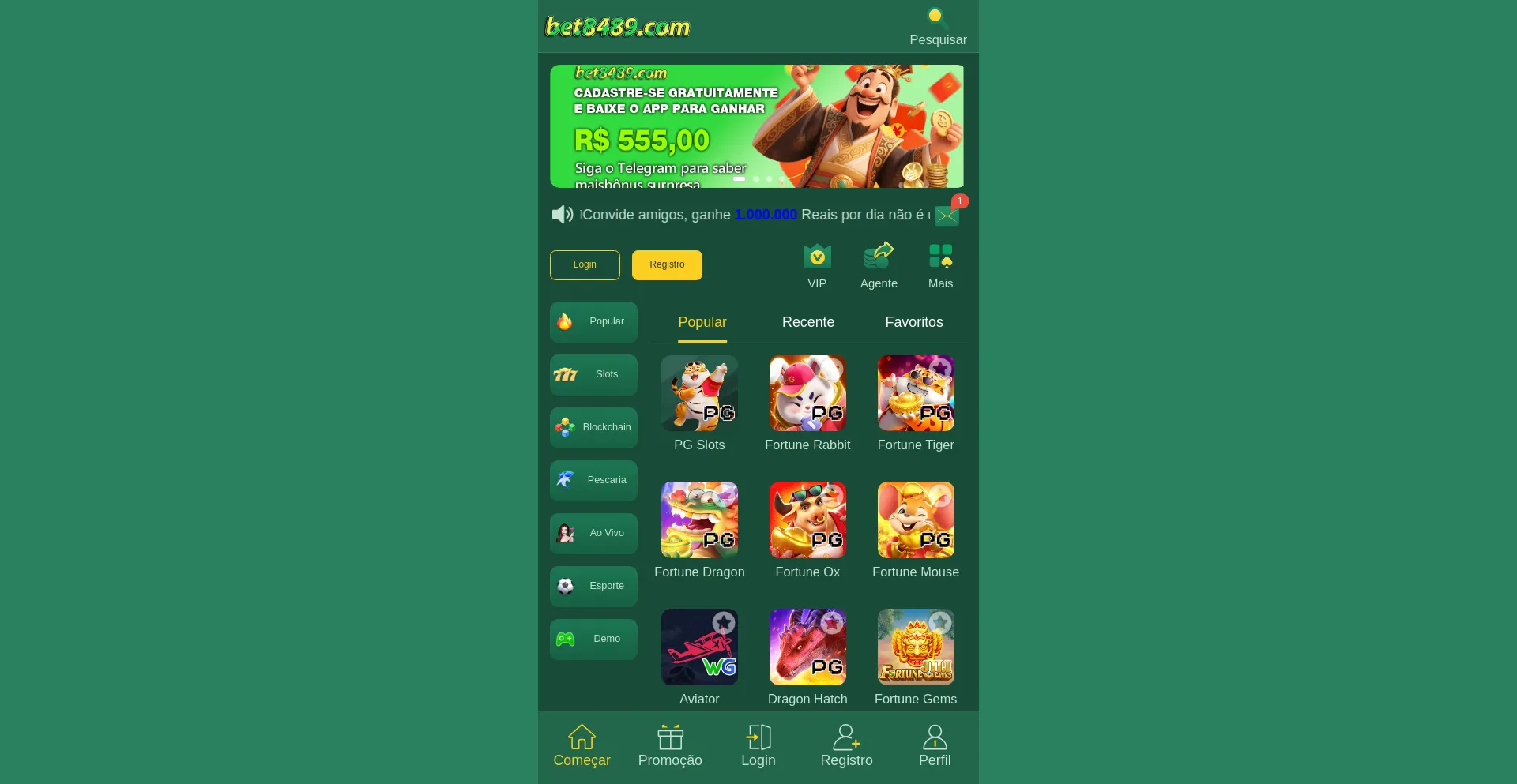 Website screenshot of Bet8489.com
