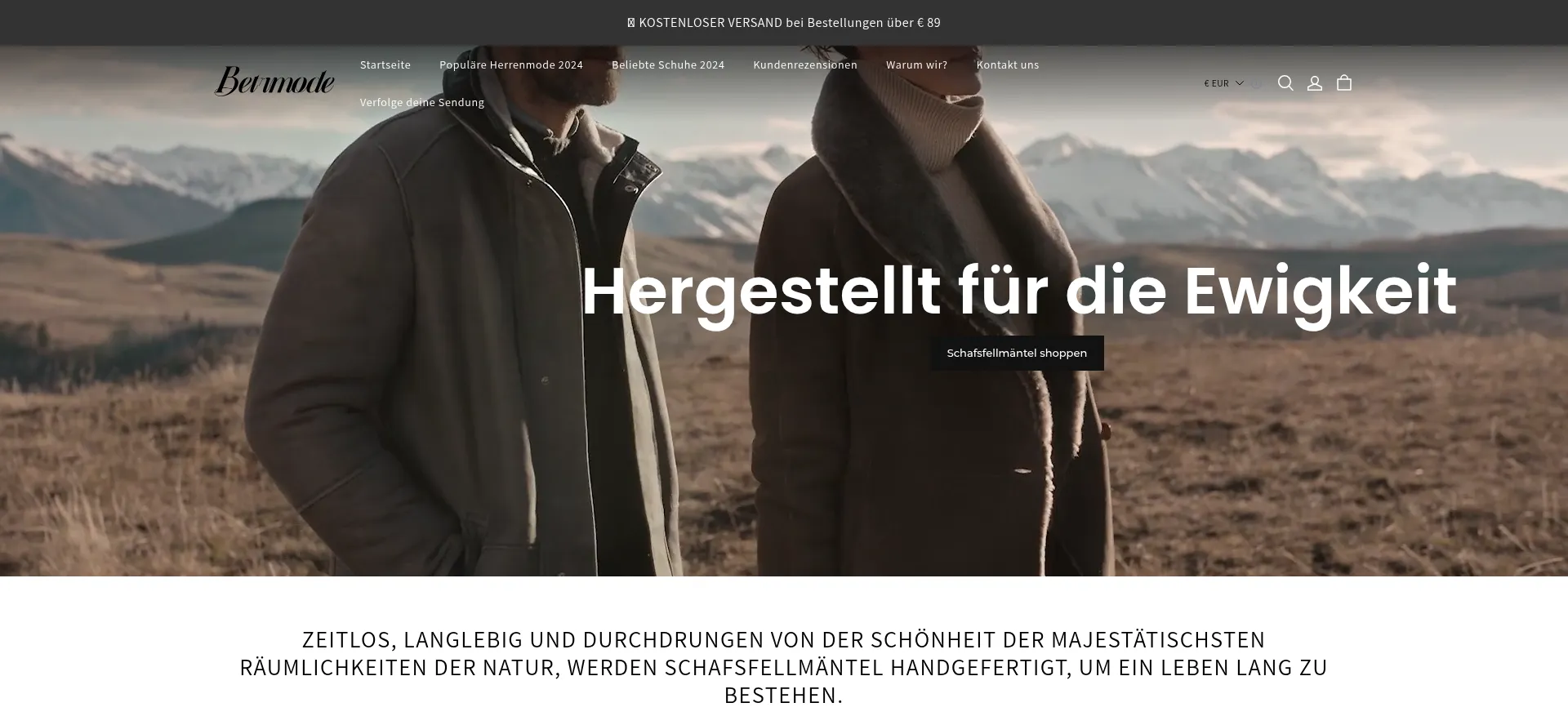 Website screenshot of Betrmode.com