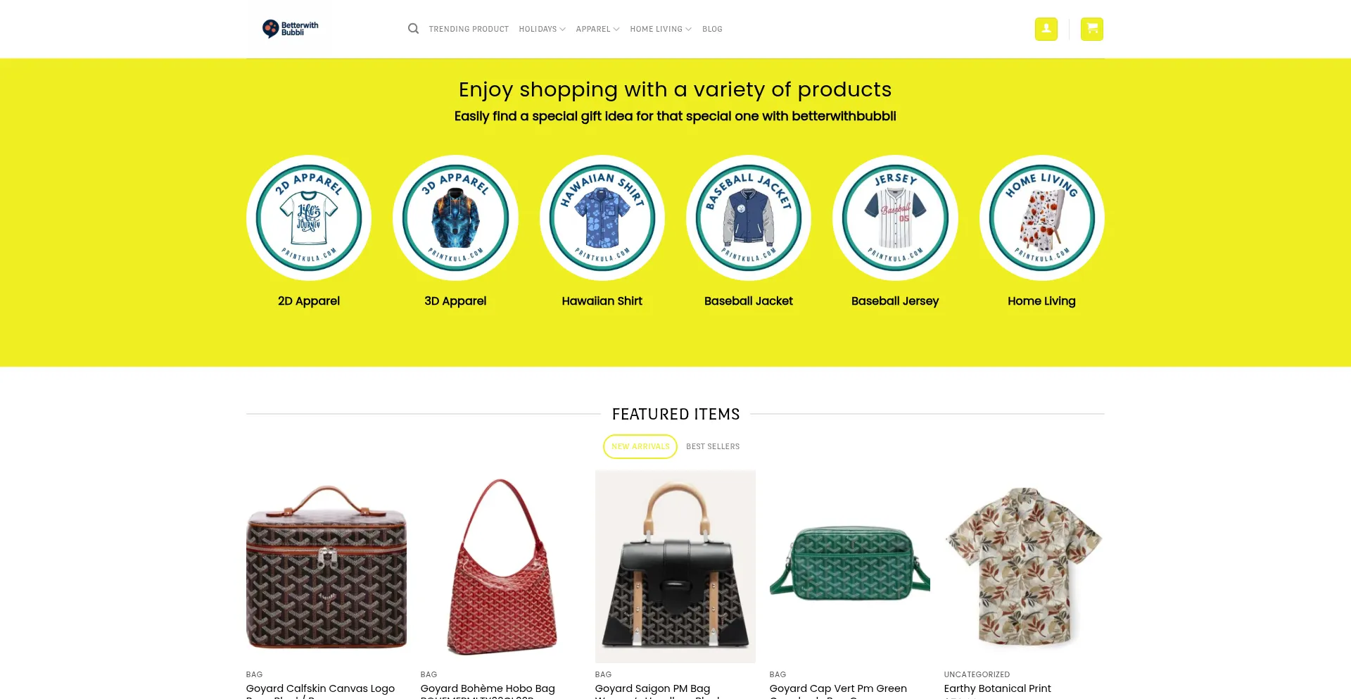 Website screenshot of Betterwithbubbli.shop
