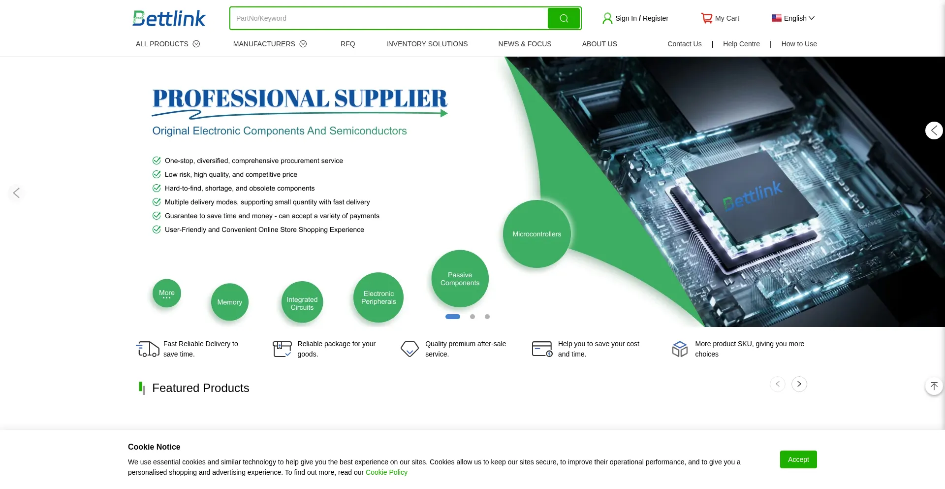 Website screenshot of Bettlink.com