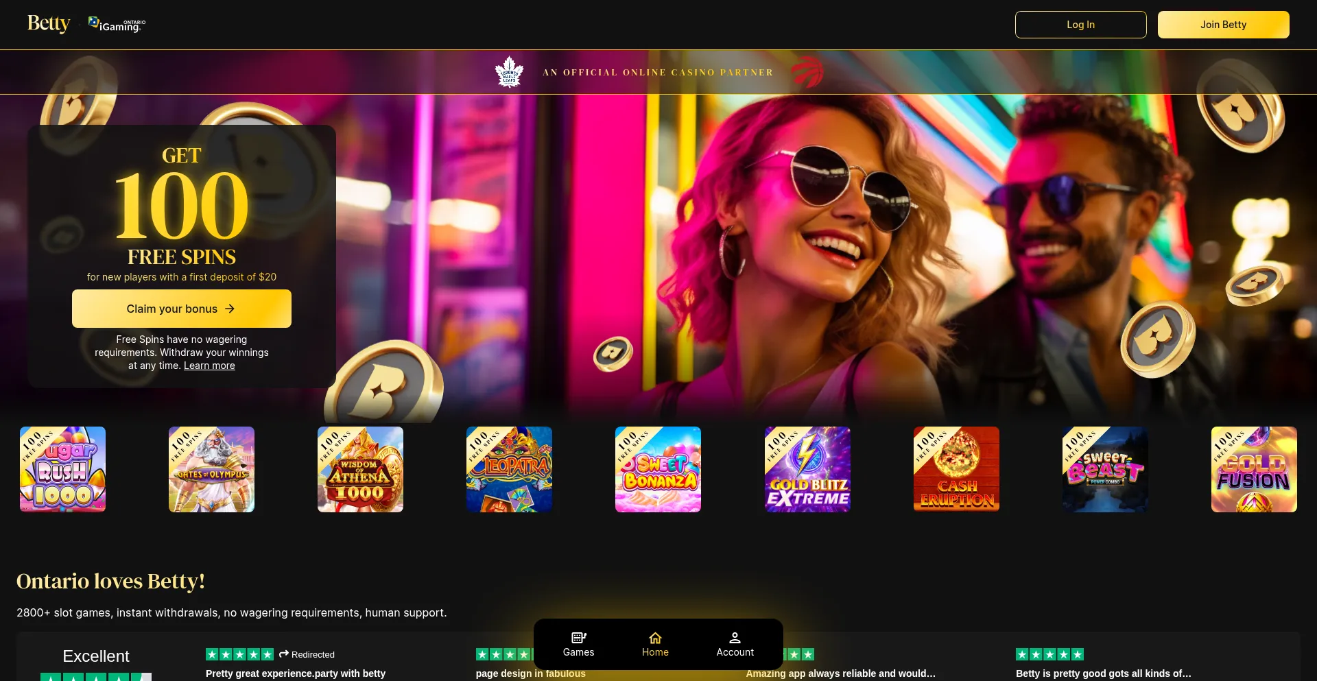 Betty.ca Screenshot