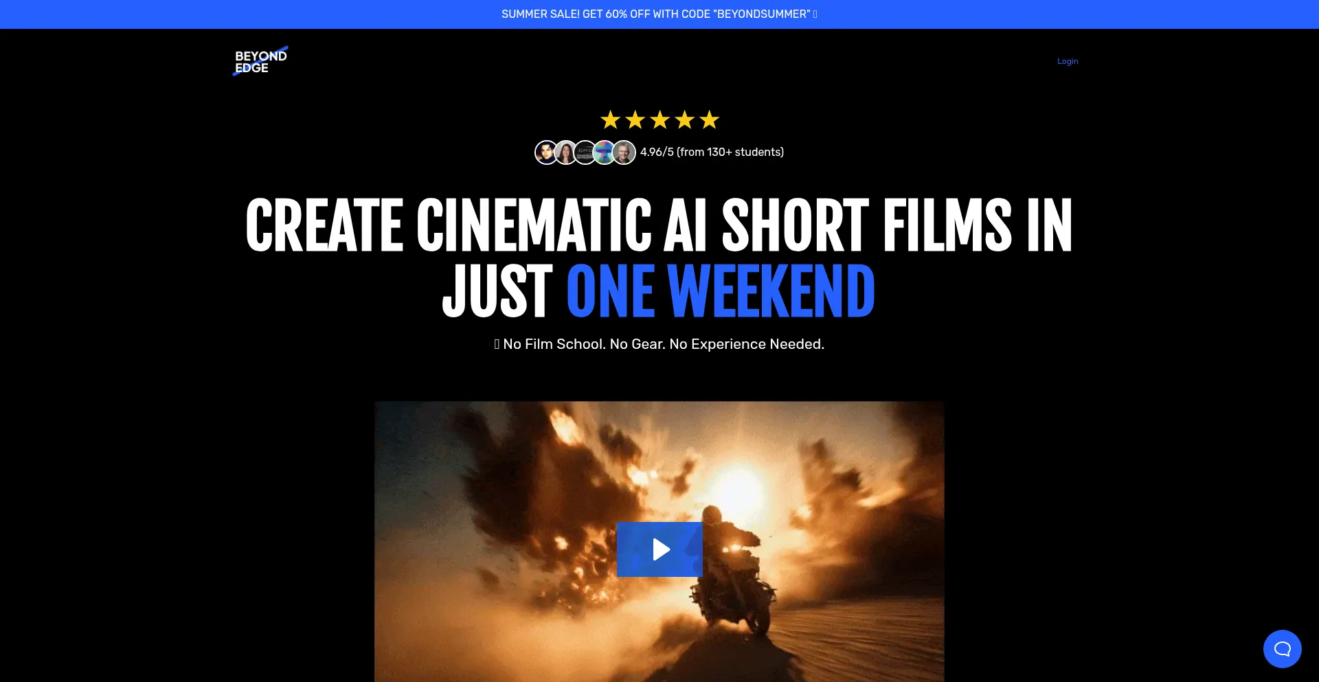 Website screenshot of Beyondedge.school