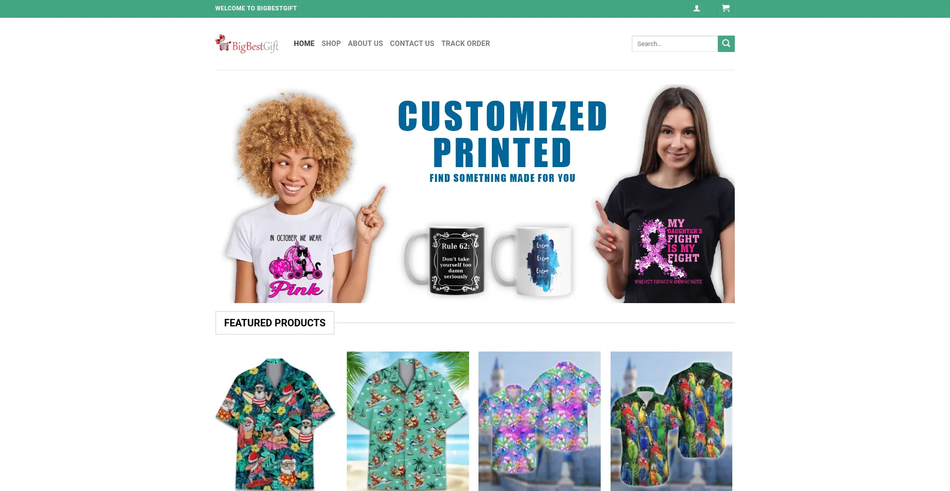 Website screenshot of Bigbestgift.com