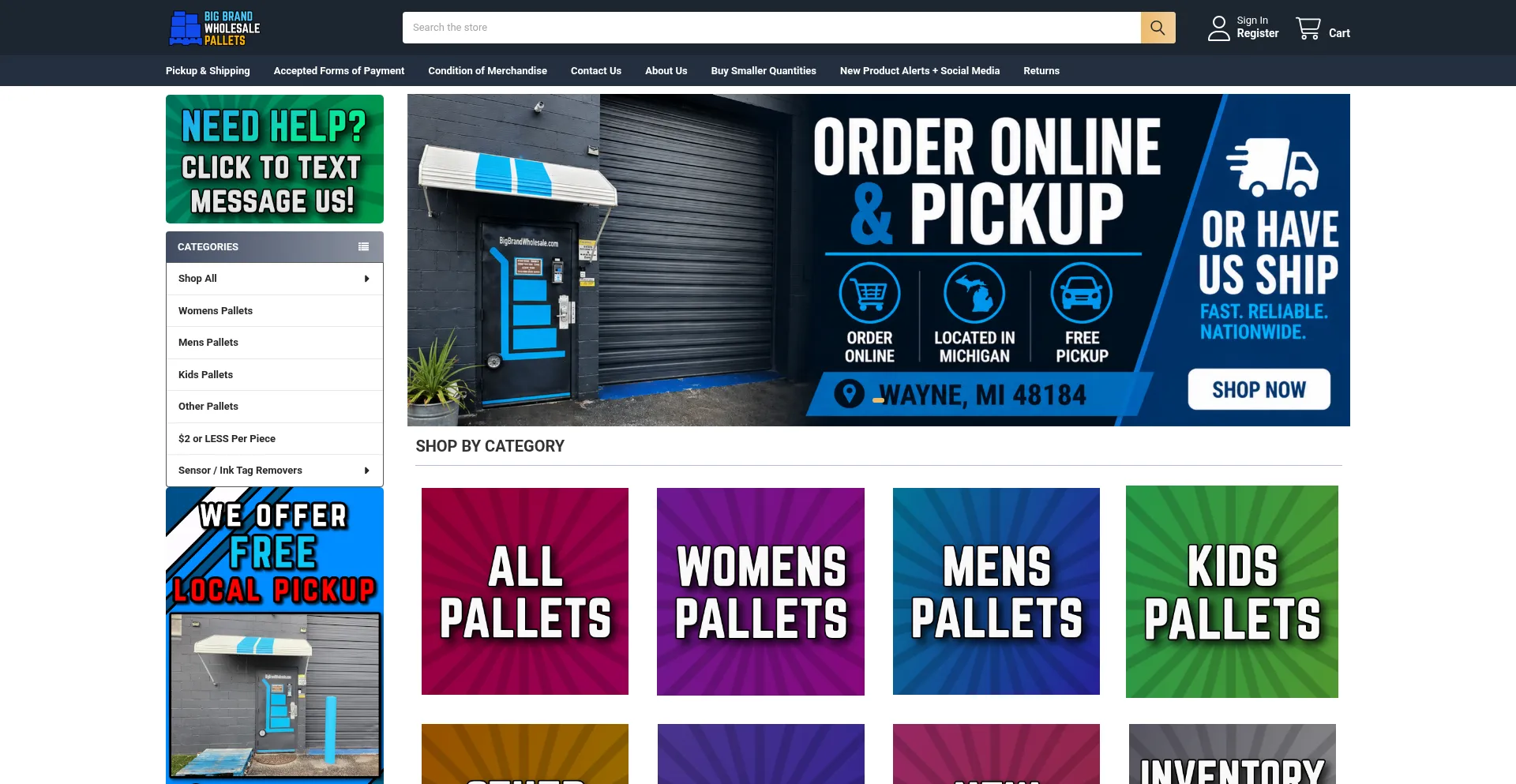 Bigbrandwholesalepallets.com