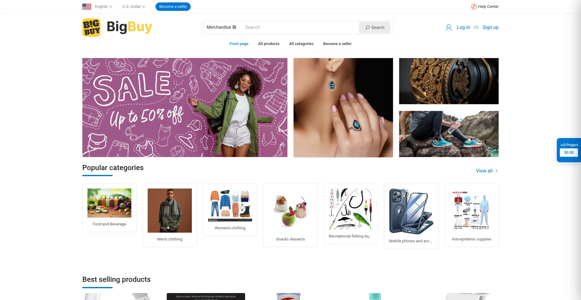 Website screenshot of Bigbuym.com