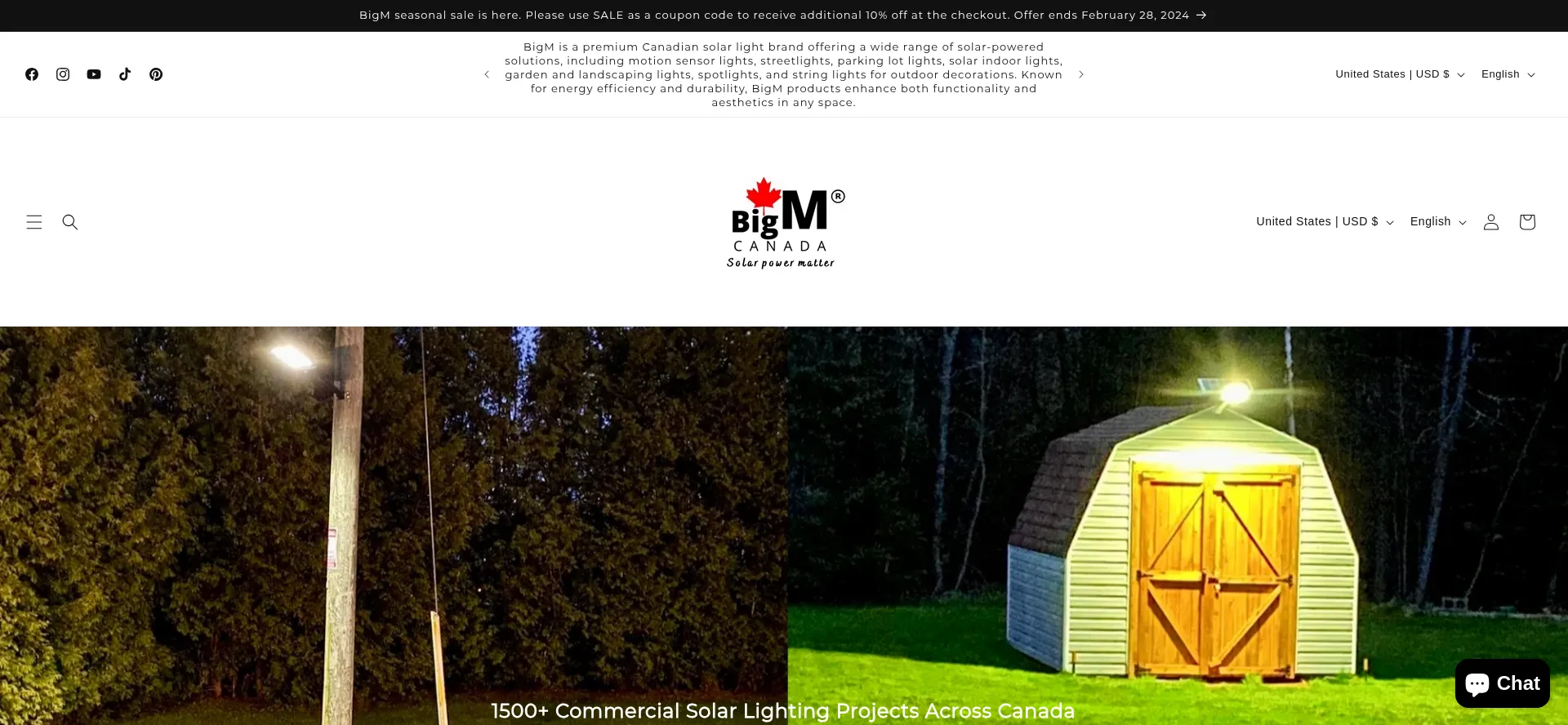 Website screenshot of Bigmcanada.com