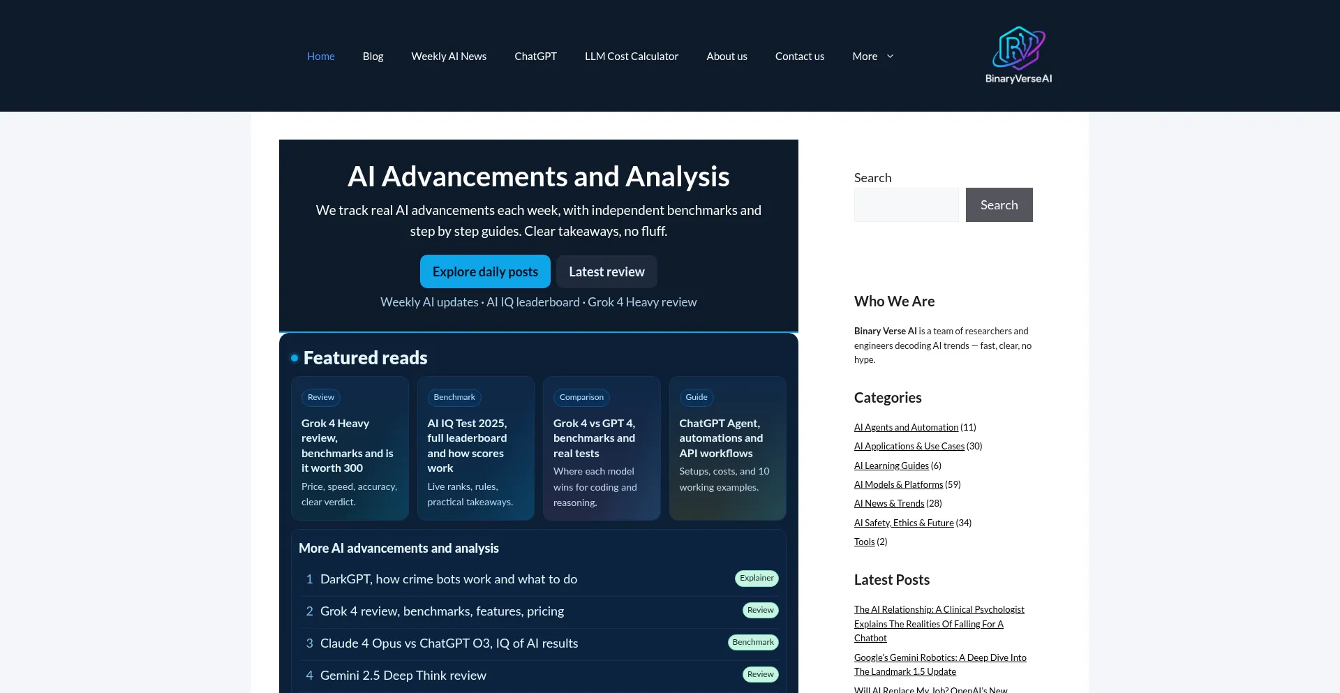 Binaryverseai.com Screenshot