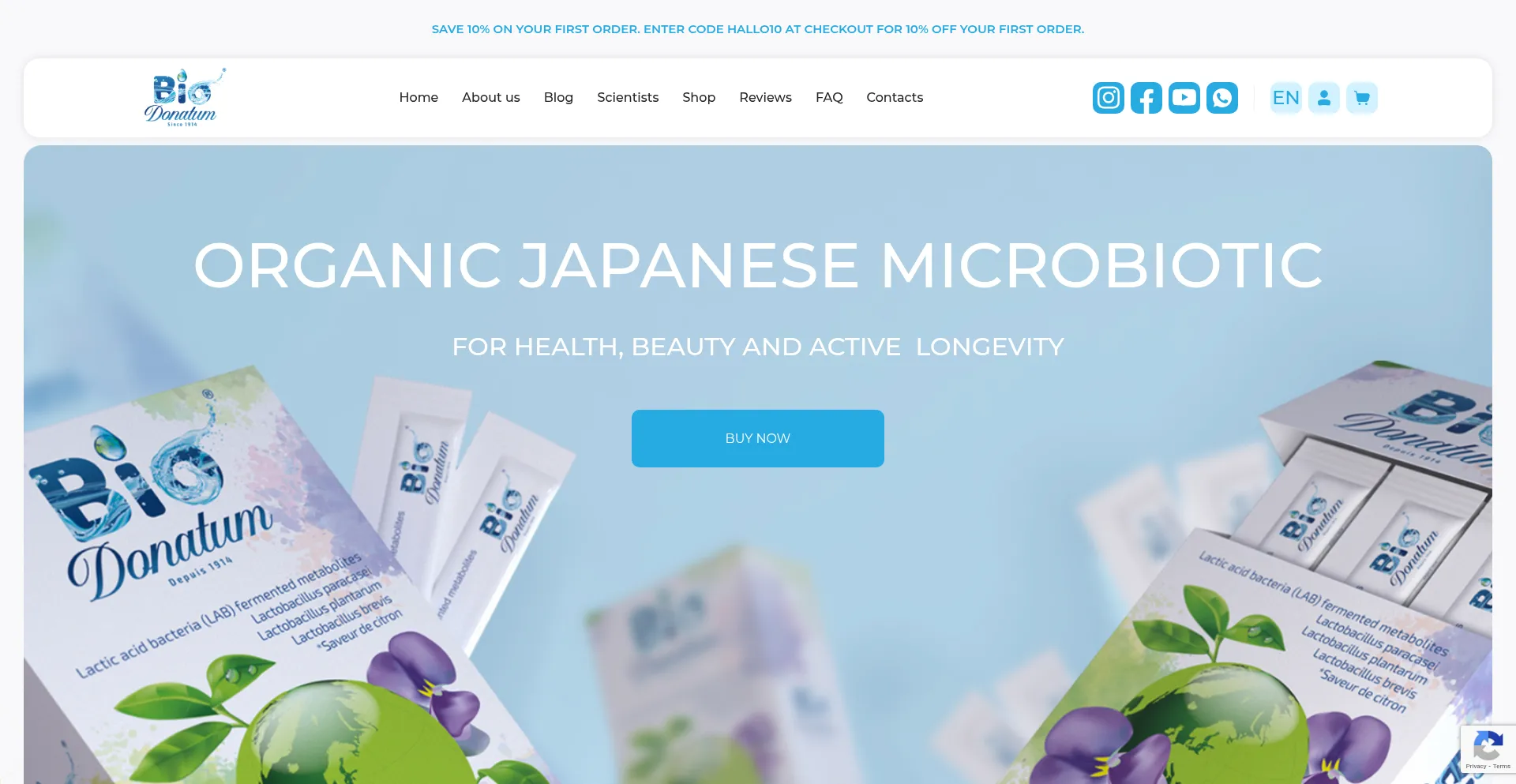 Website screenshot of Biodonatum.com