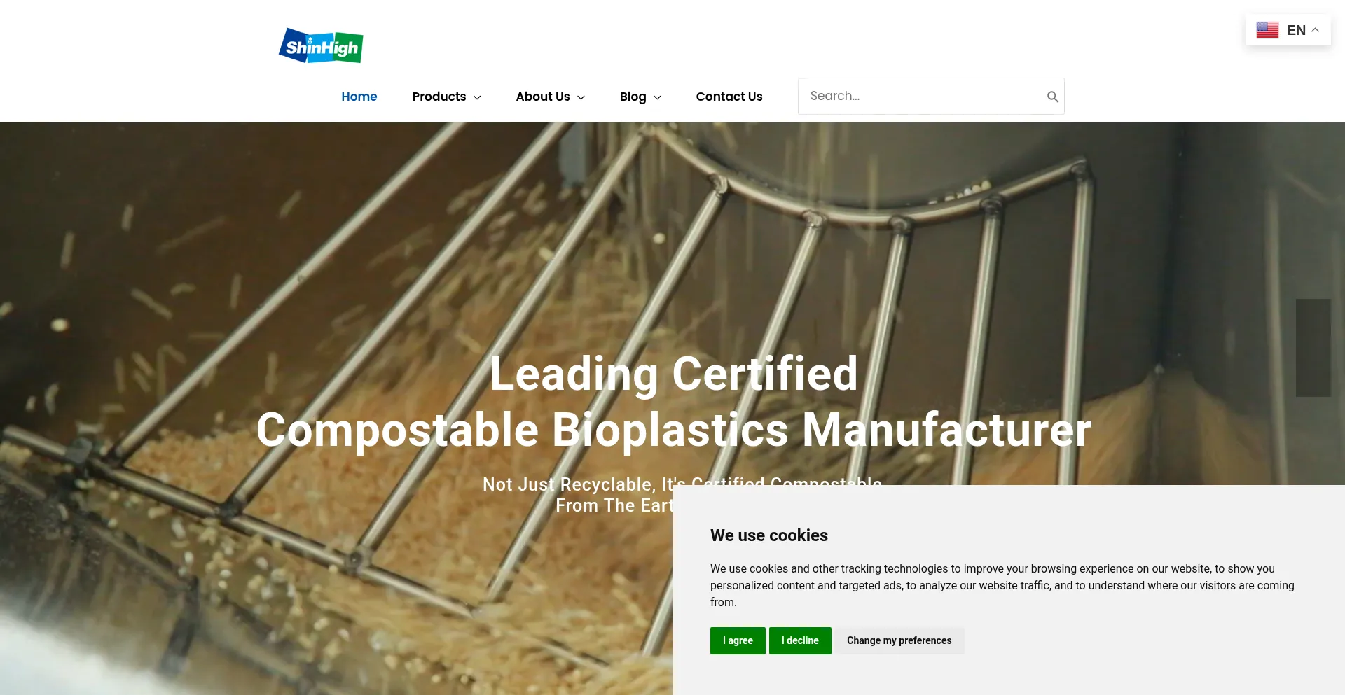 Website screenshot of Biopakwell.com